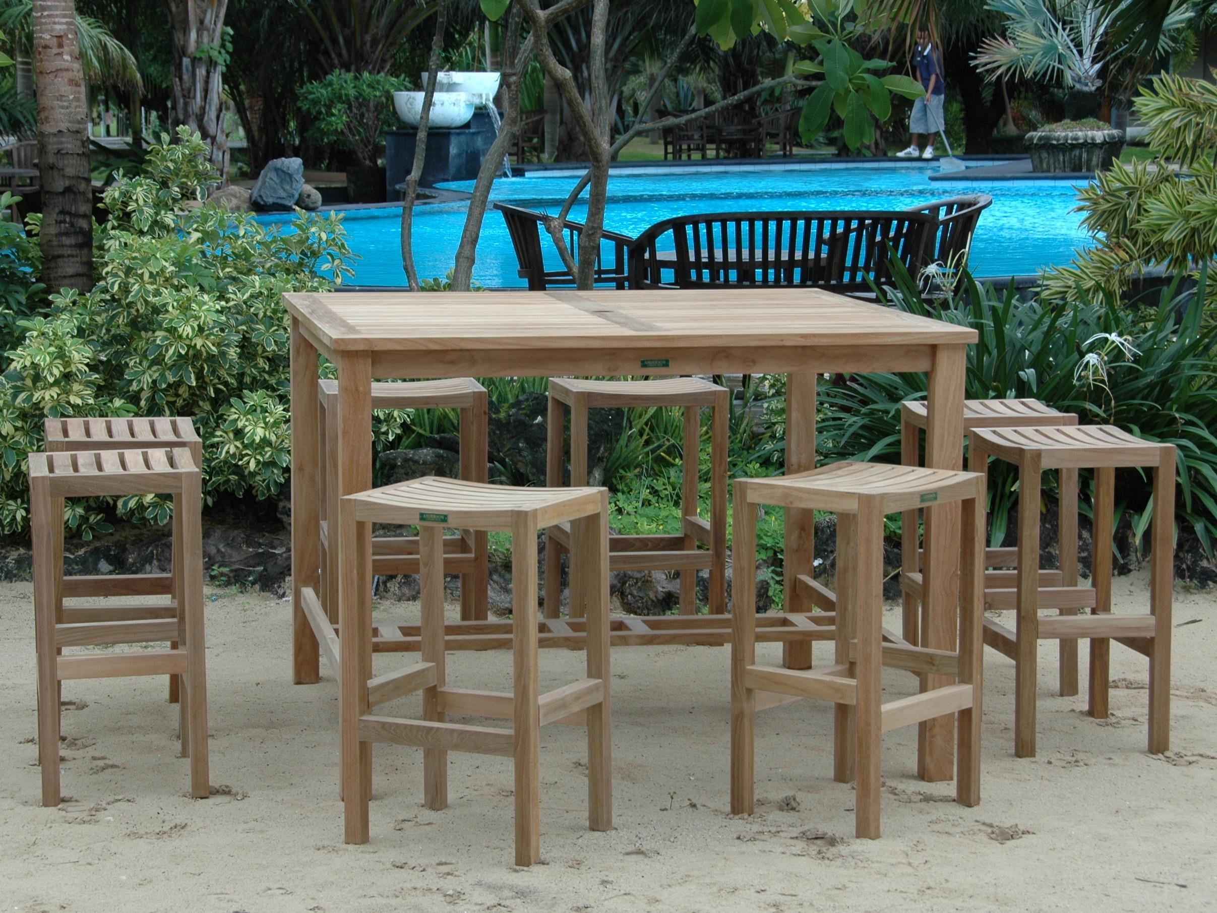 Anderson Teak Windsor Montego 9-Piece Square Bar Set