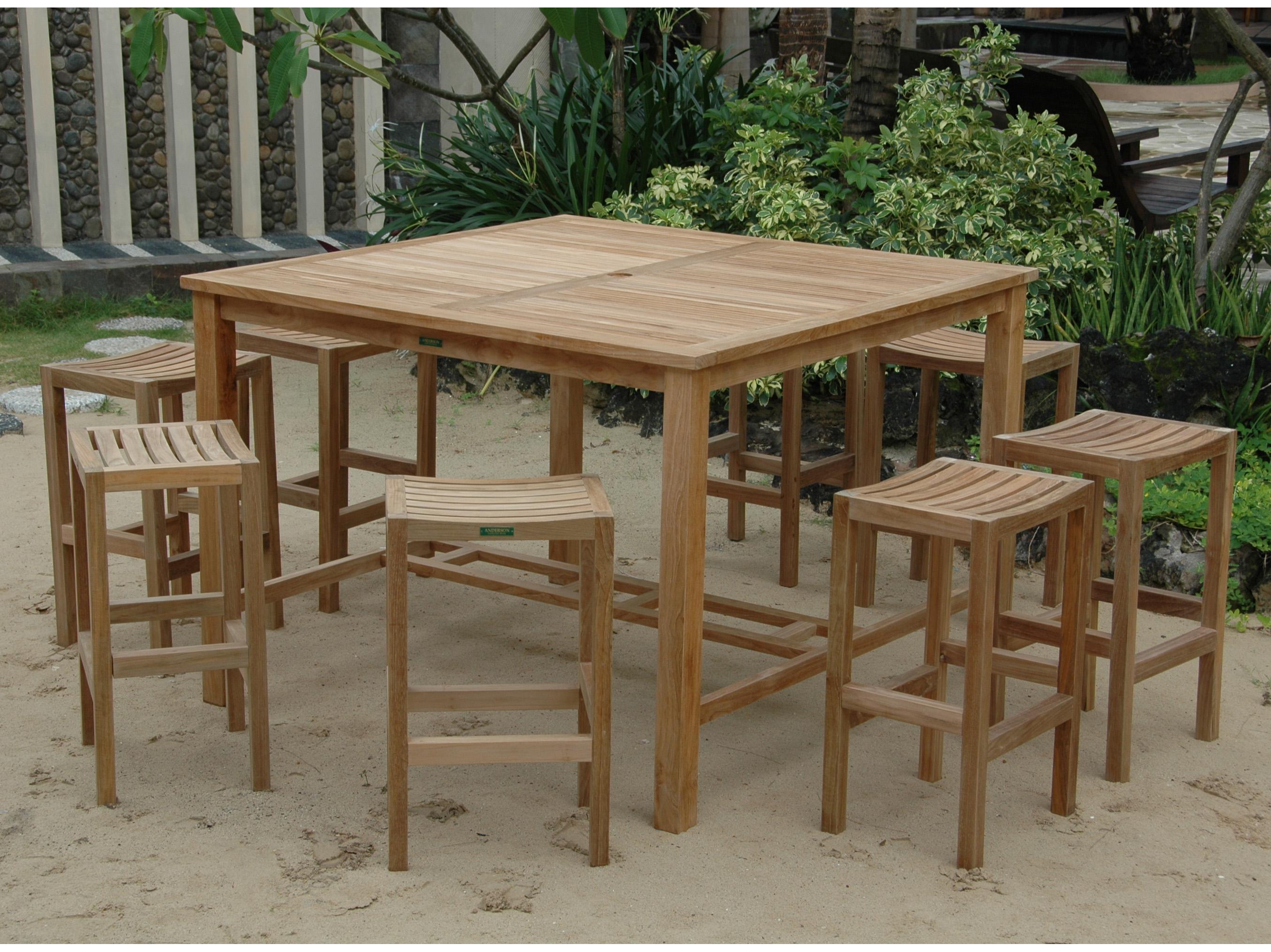 Anderson Teak Windsor Montego 9-Piece Square Bar Set