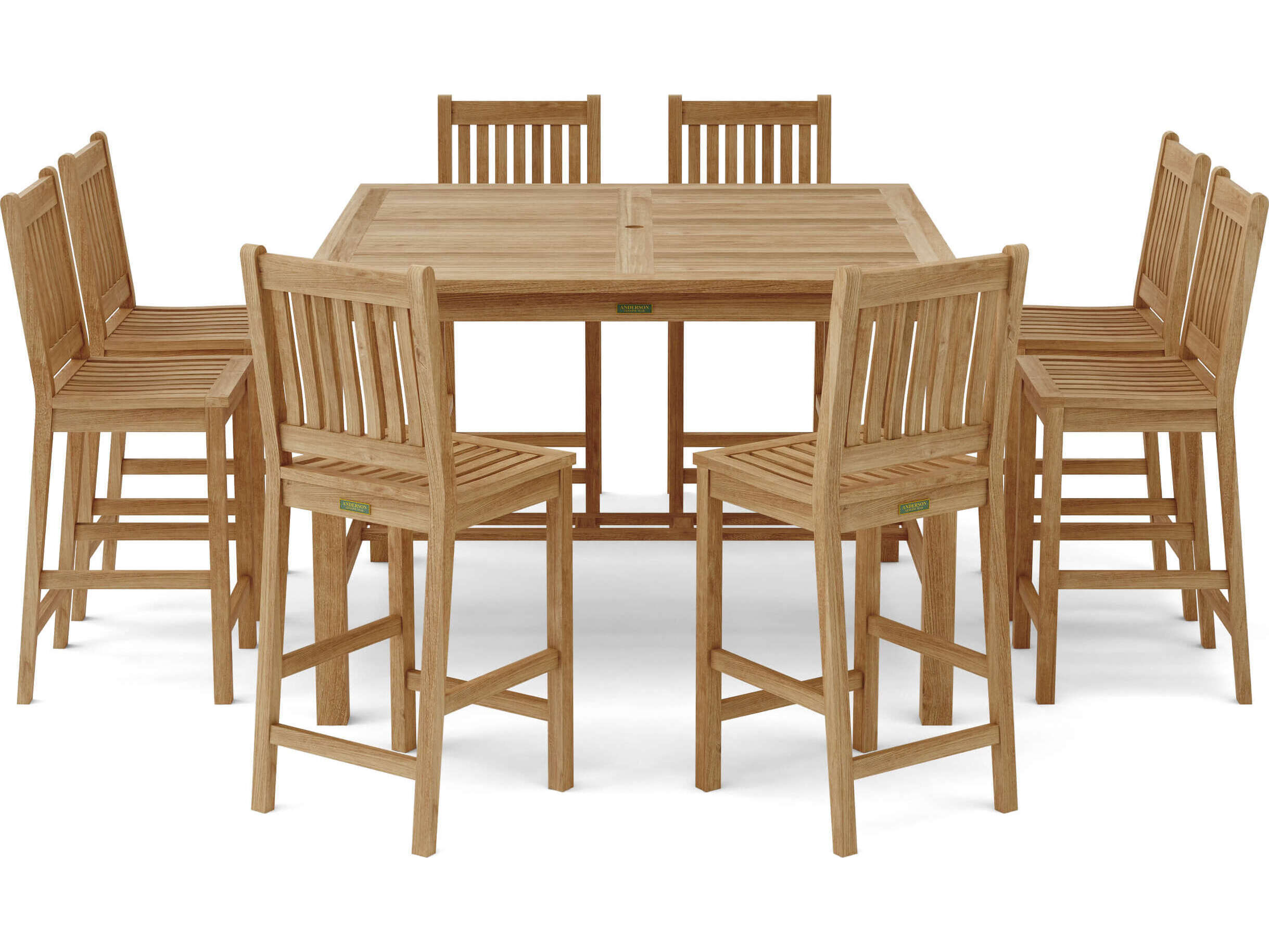 Anderson Teak Windsor Avalon 9-Piece Square Bar Set