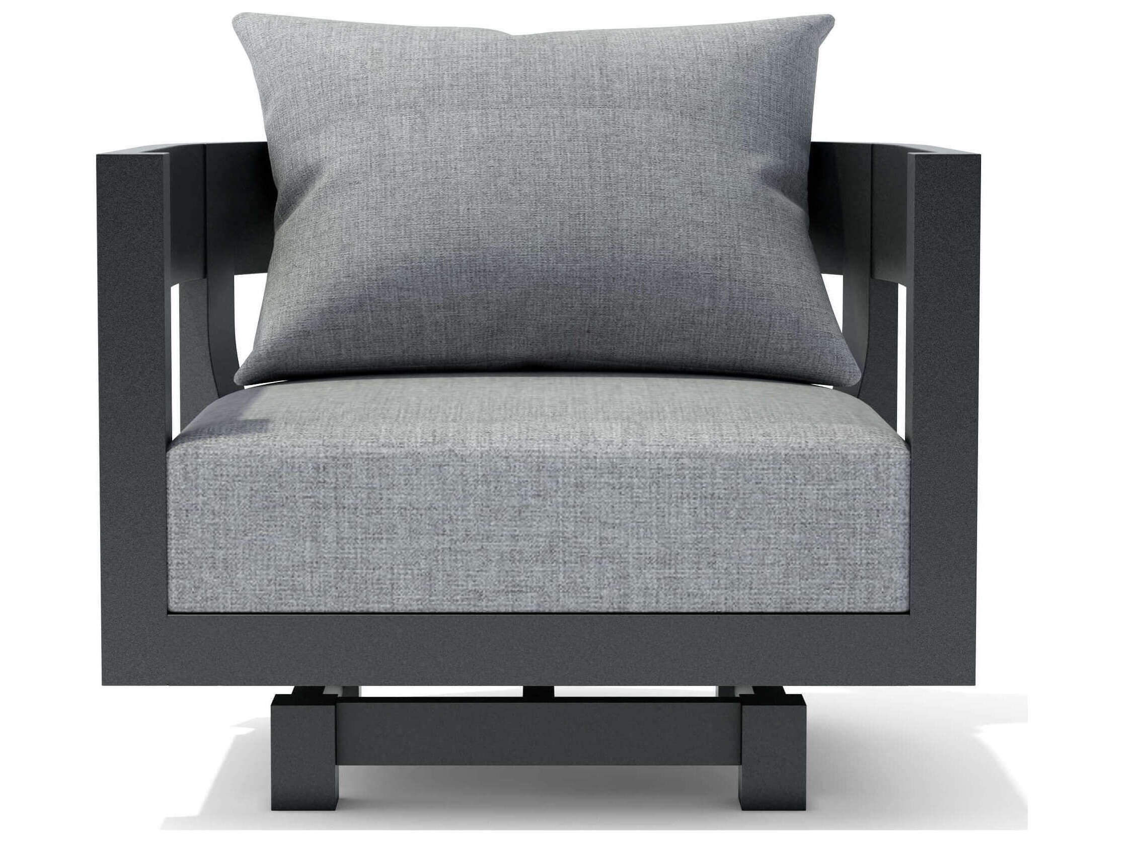 Anderson Teak Coronado Aluminum Dark Grey 6 Piece Deep Seating Outdoor Lounge Set