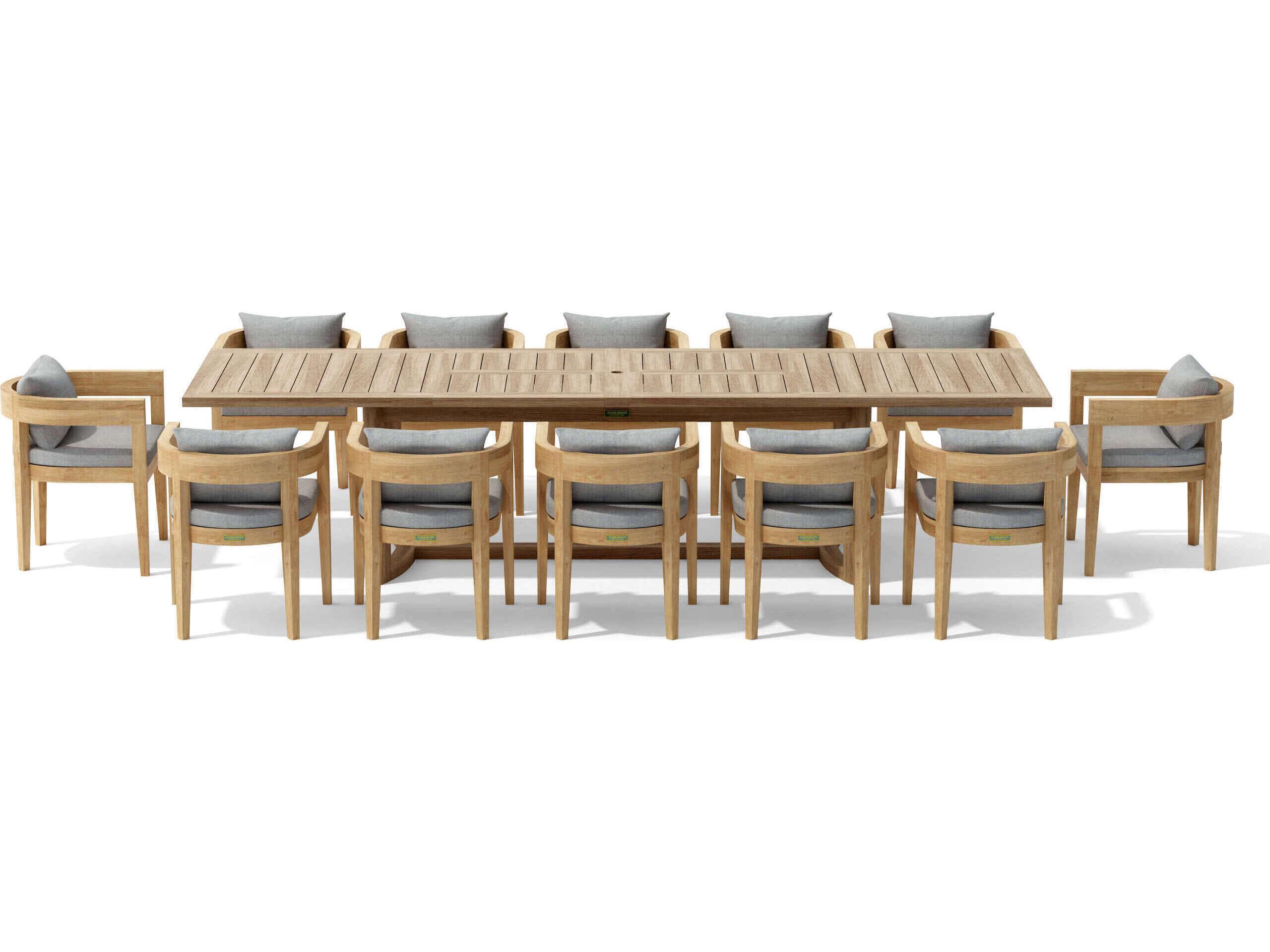 Anderson Teak Coronado Natural 13 Pieces Outdoor Dining Set
