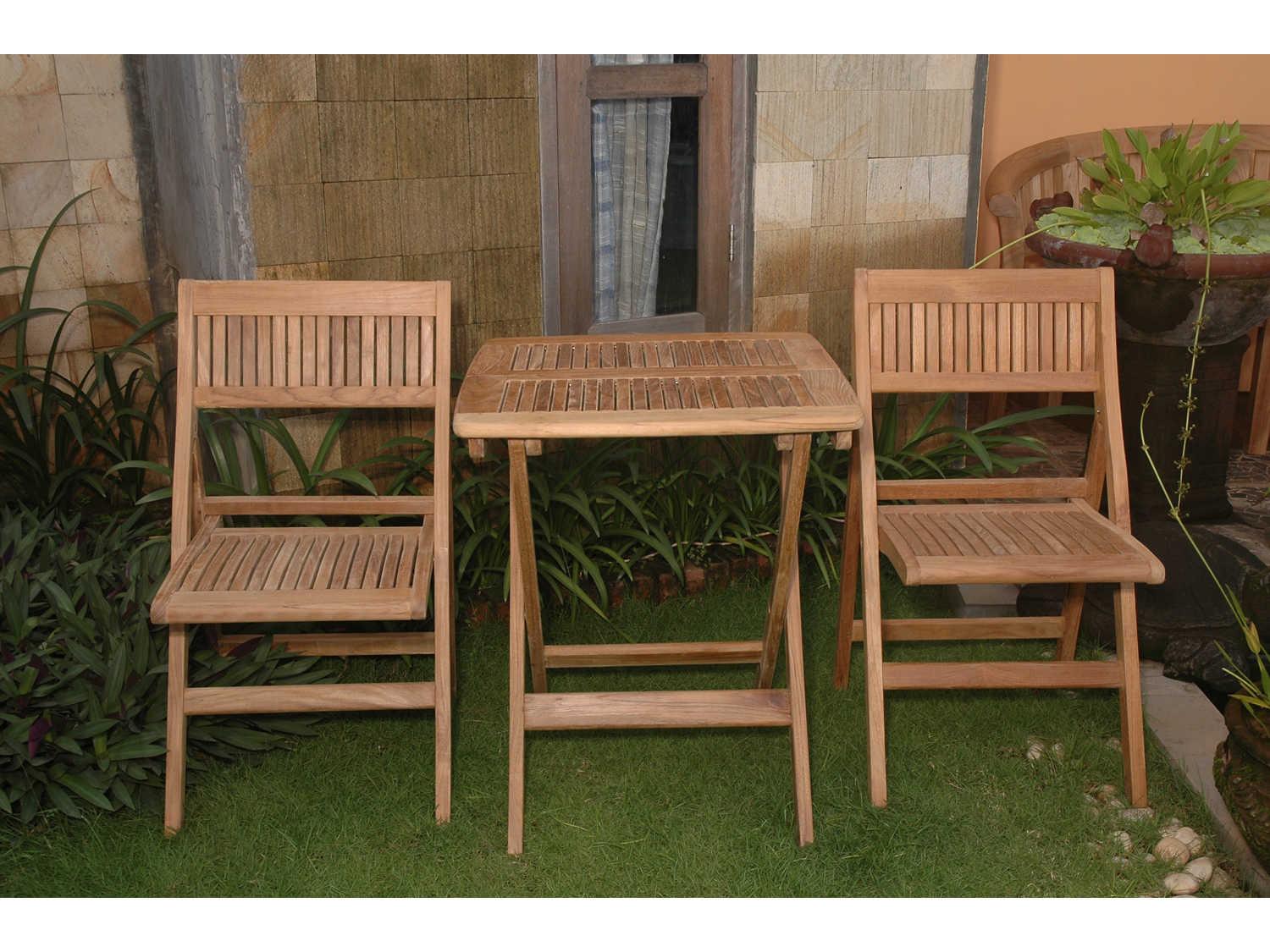Anderson Teak Windsor 3-Piece Square Bistro Set