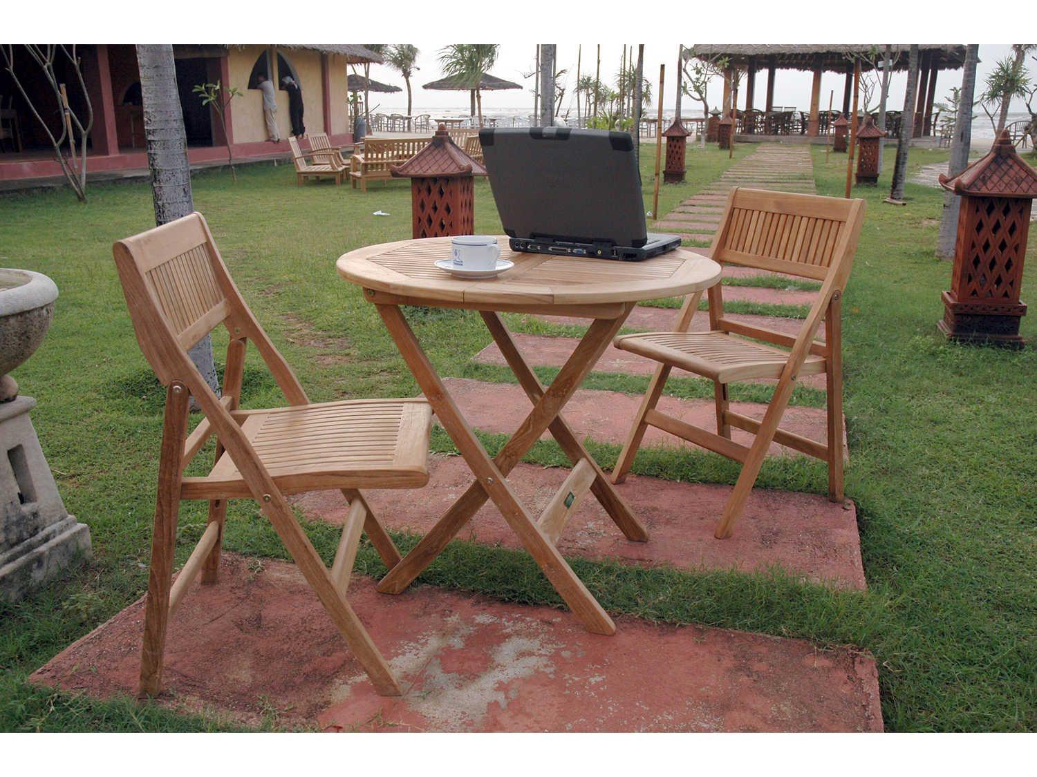 Anderson Teak Windsor 3-Piece Round Bistro Set