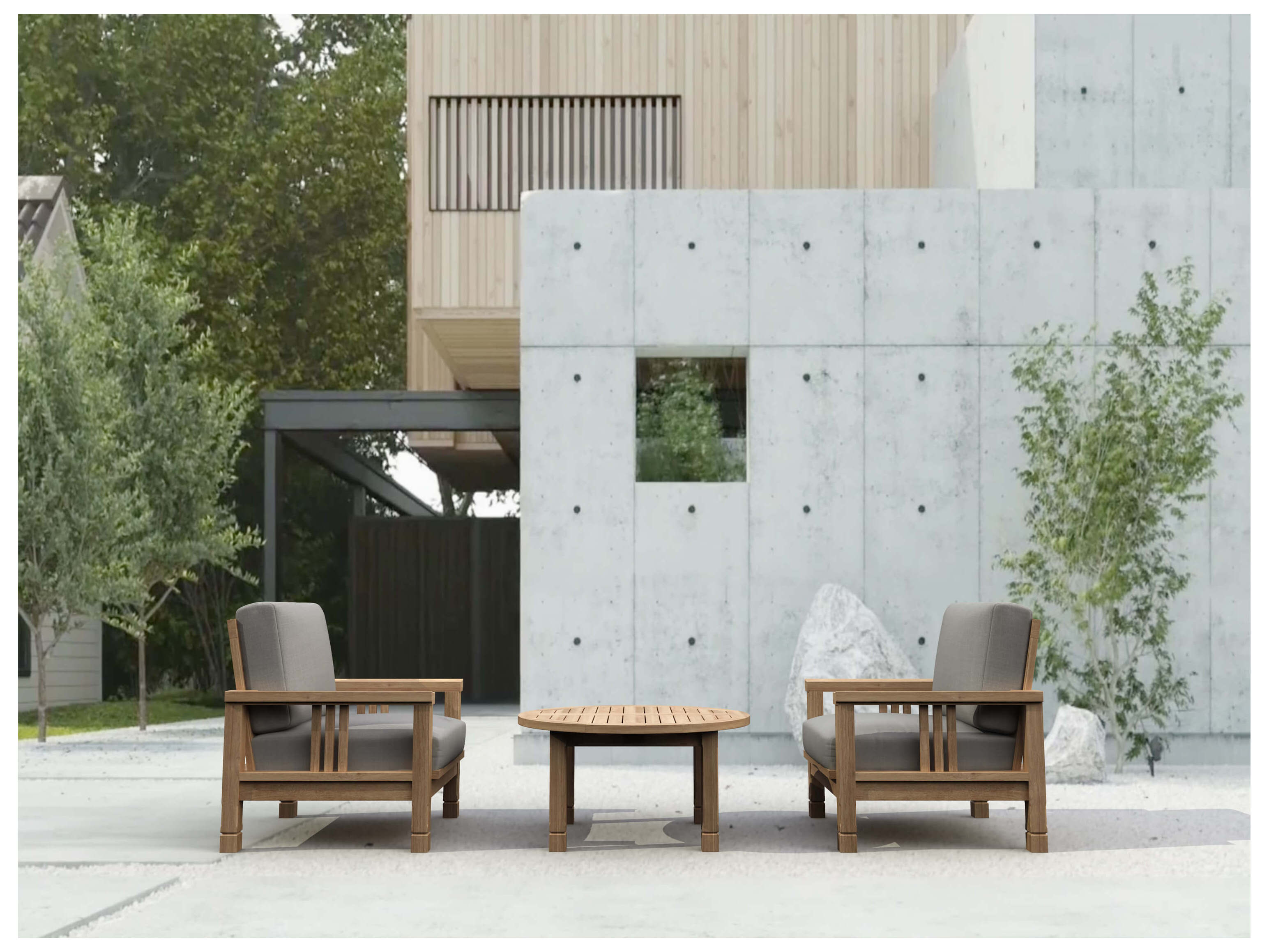 Anderson Teak South Bay Deep Seating 3-Piece Conversation Set A