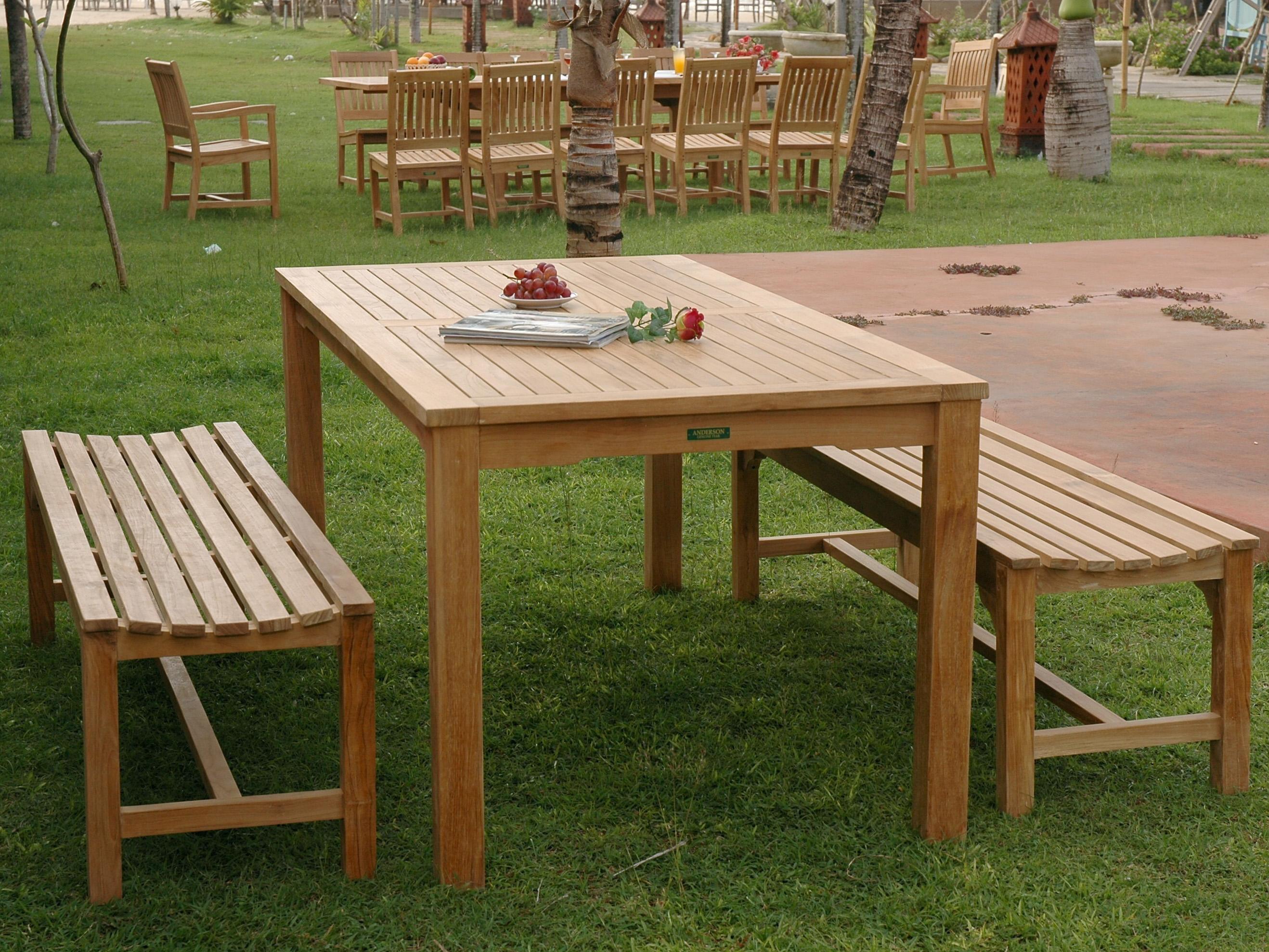 Anderson Teak Bahama Hampton 3-Piece Patio Dining Set