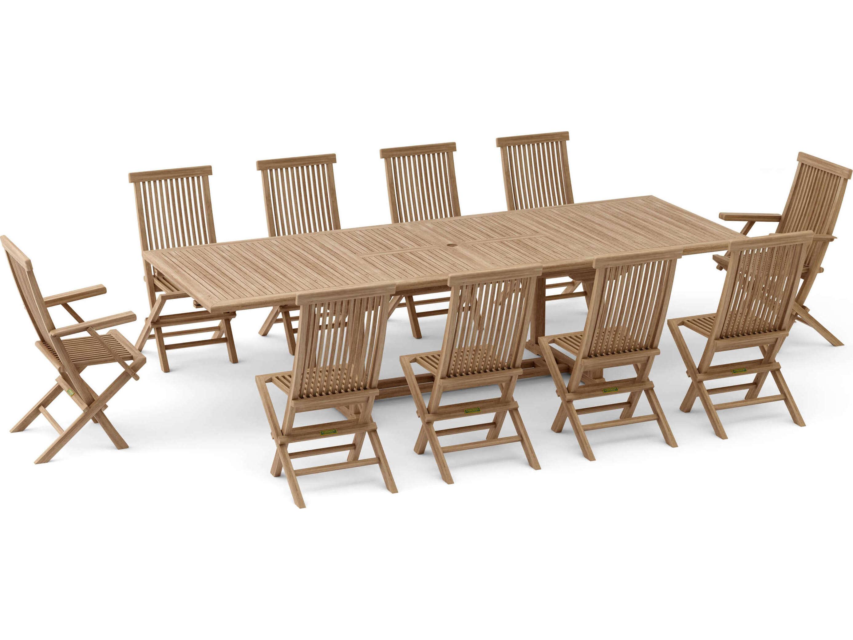 Anderson Teak Valencia Classic 11-Piece Patio Dining Set