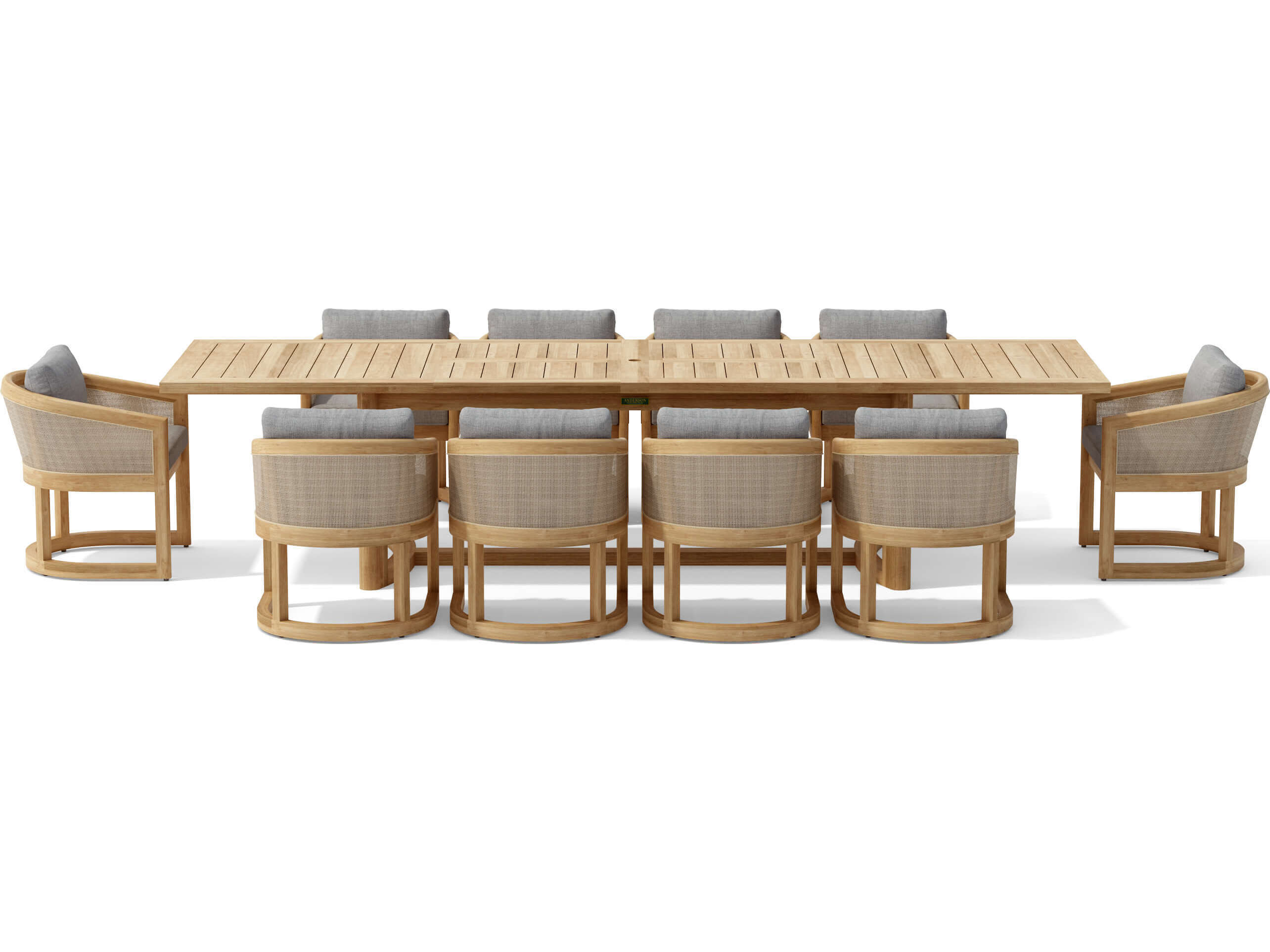 Anderson Teak Catania Natural 11 Piece Patio Dining Set