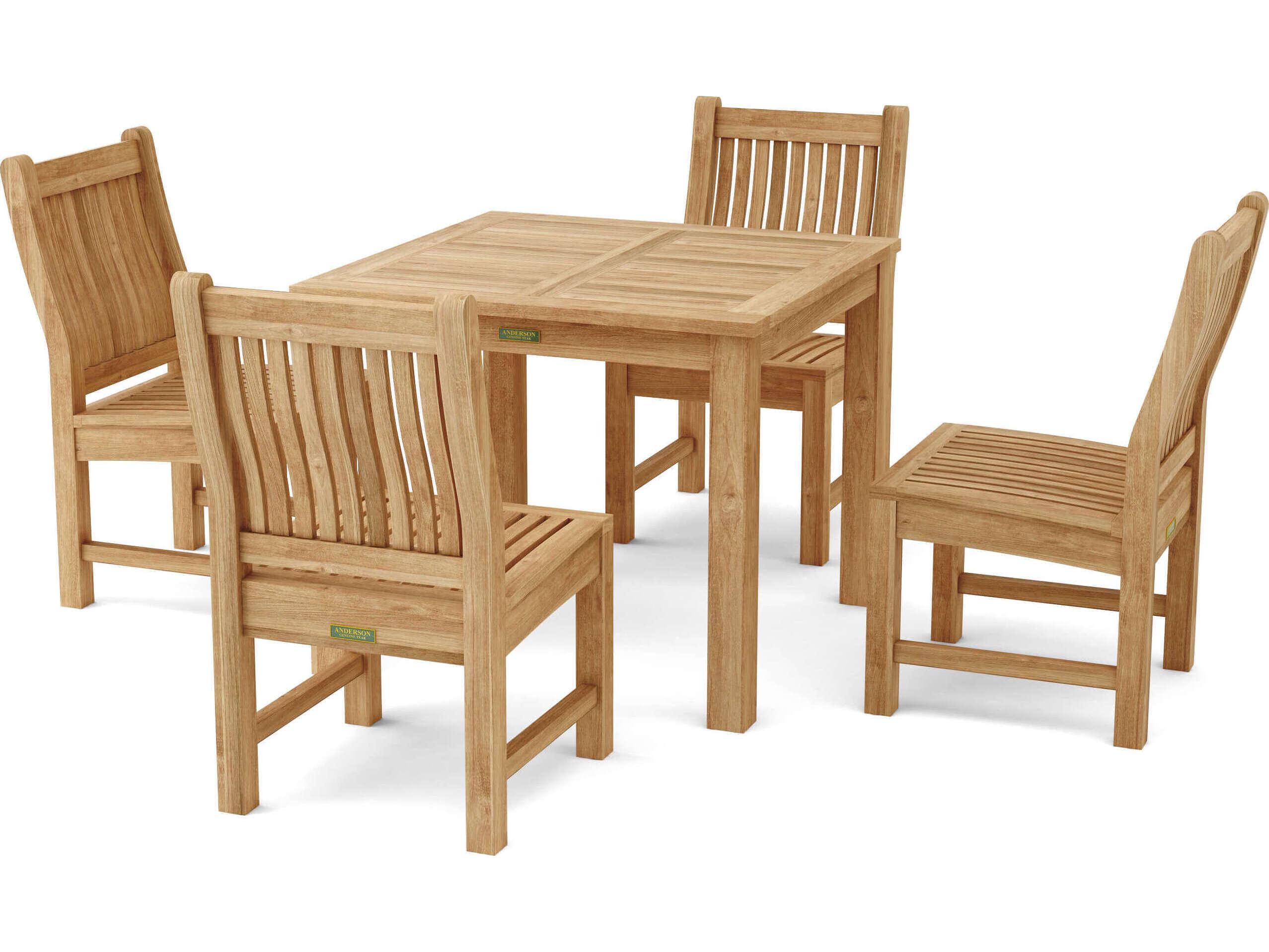 Anderson Teak Bahama Sahara Natural 5 Bistro Set