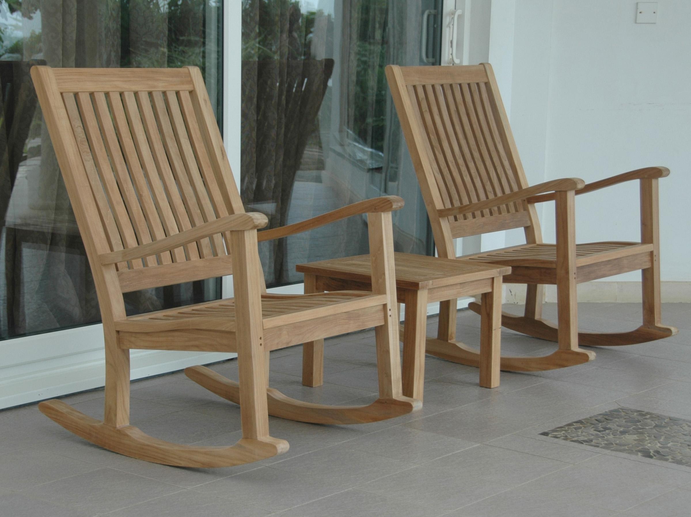 Anderson Teak Del-Amo Bahama 3-Piece Set With Square Side Table