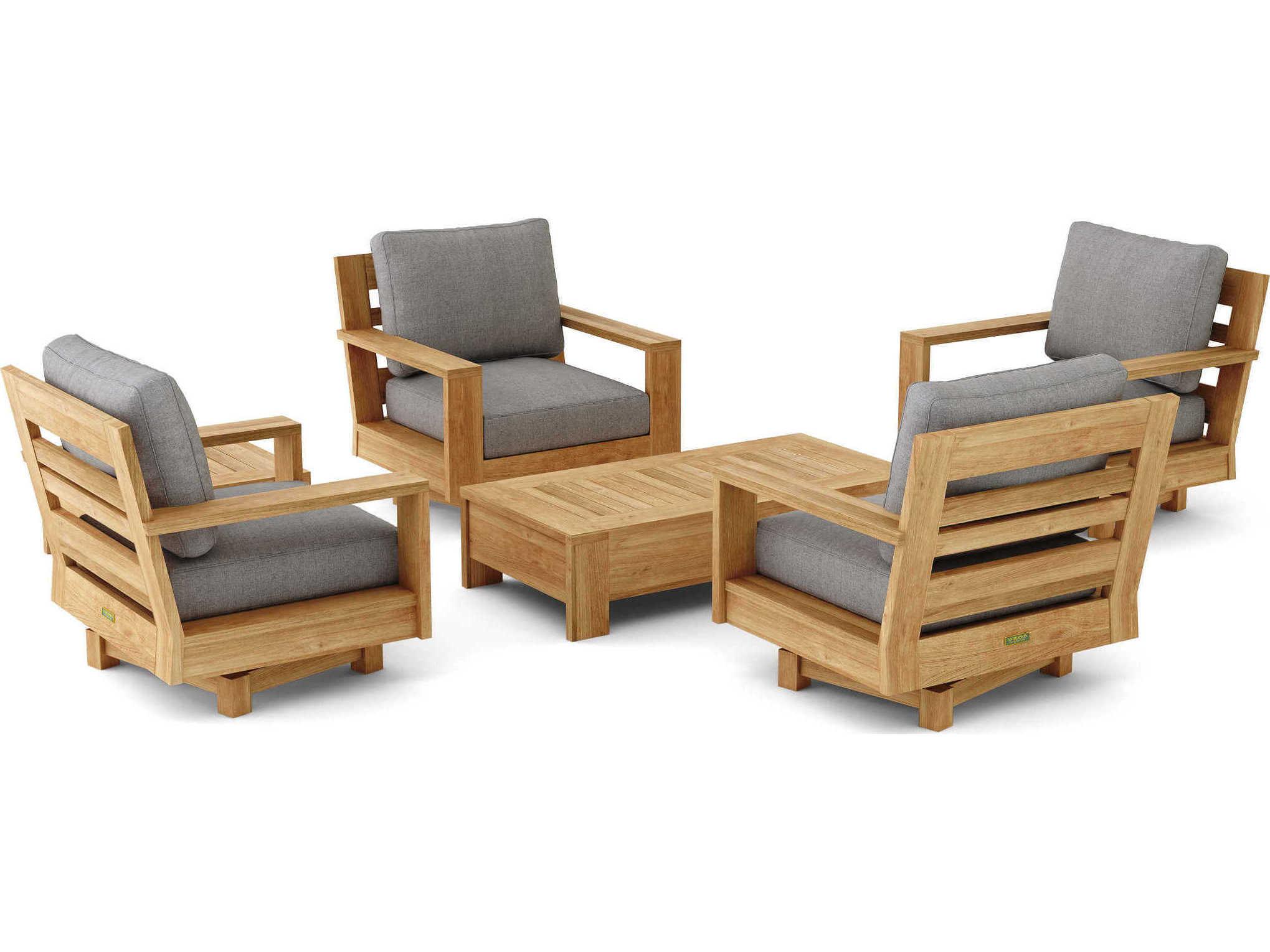 Anderson Teak Madera Deep Seating Teak Outdoor Lounge Set
