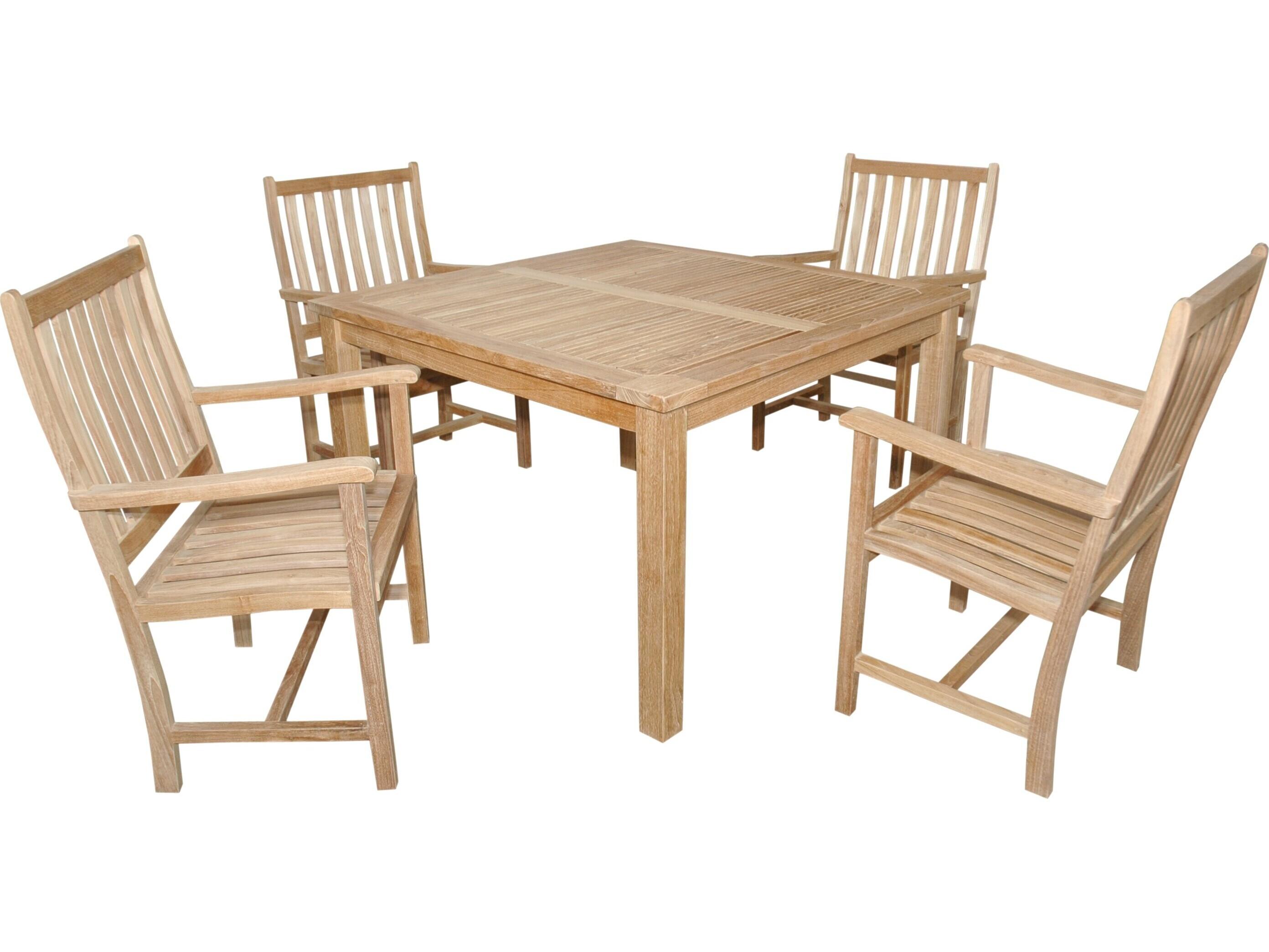 Anderson Teak Windsor Wilshire 5-Piece Outdoor Patio Dining Set