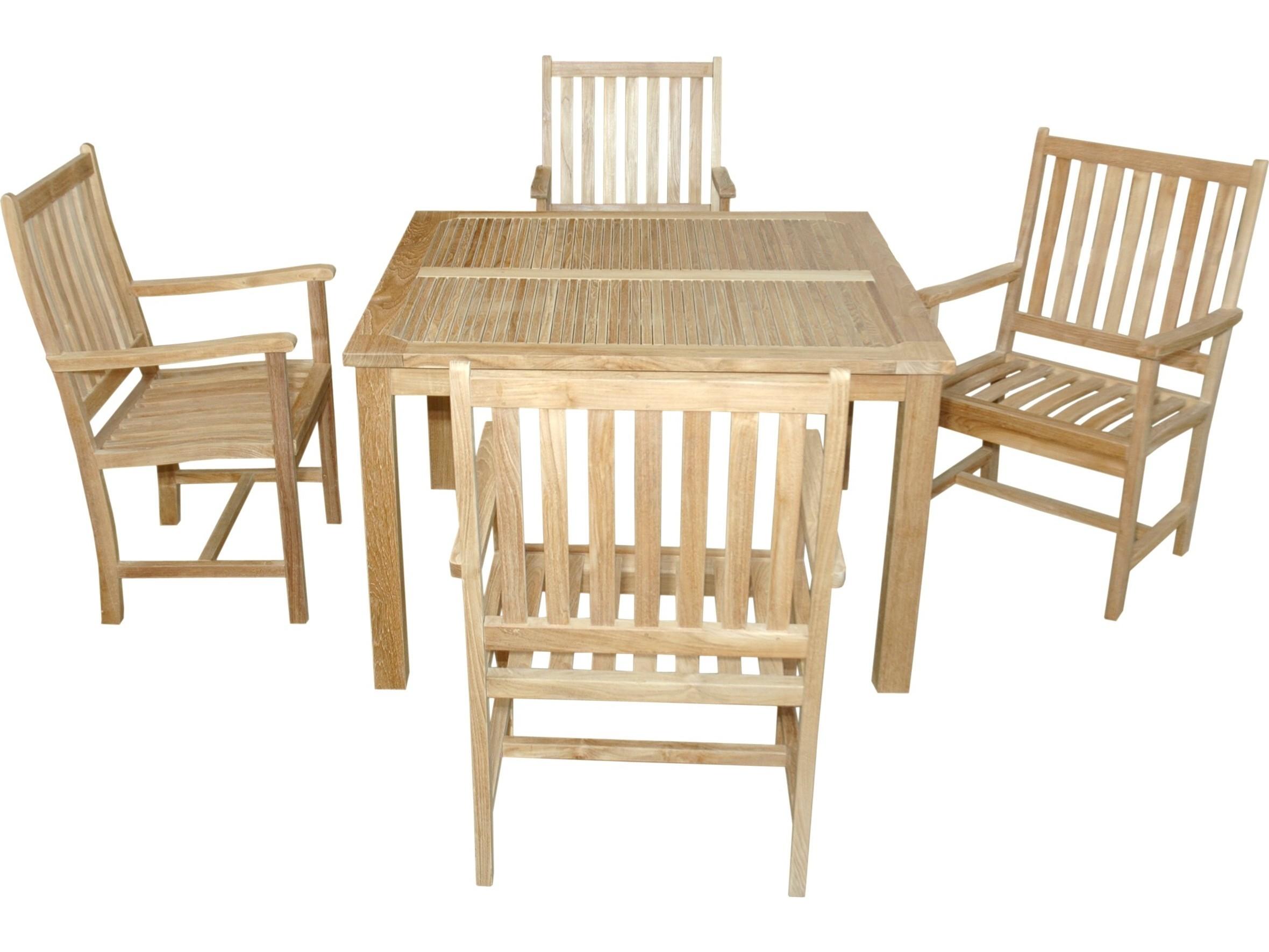 Anderson Teak Windsor Wilshire 5-Piece Outdoor Patio Dining Set