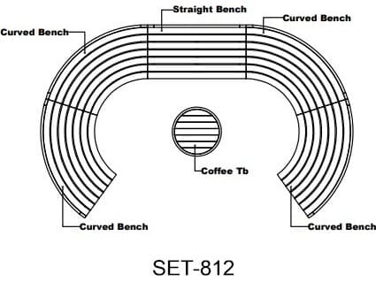 Anderson Teak Circular Modular Deep Seating Teak Outdoor Lounge Set