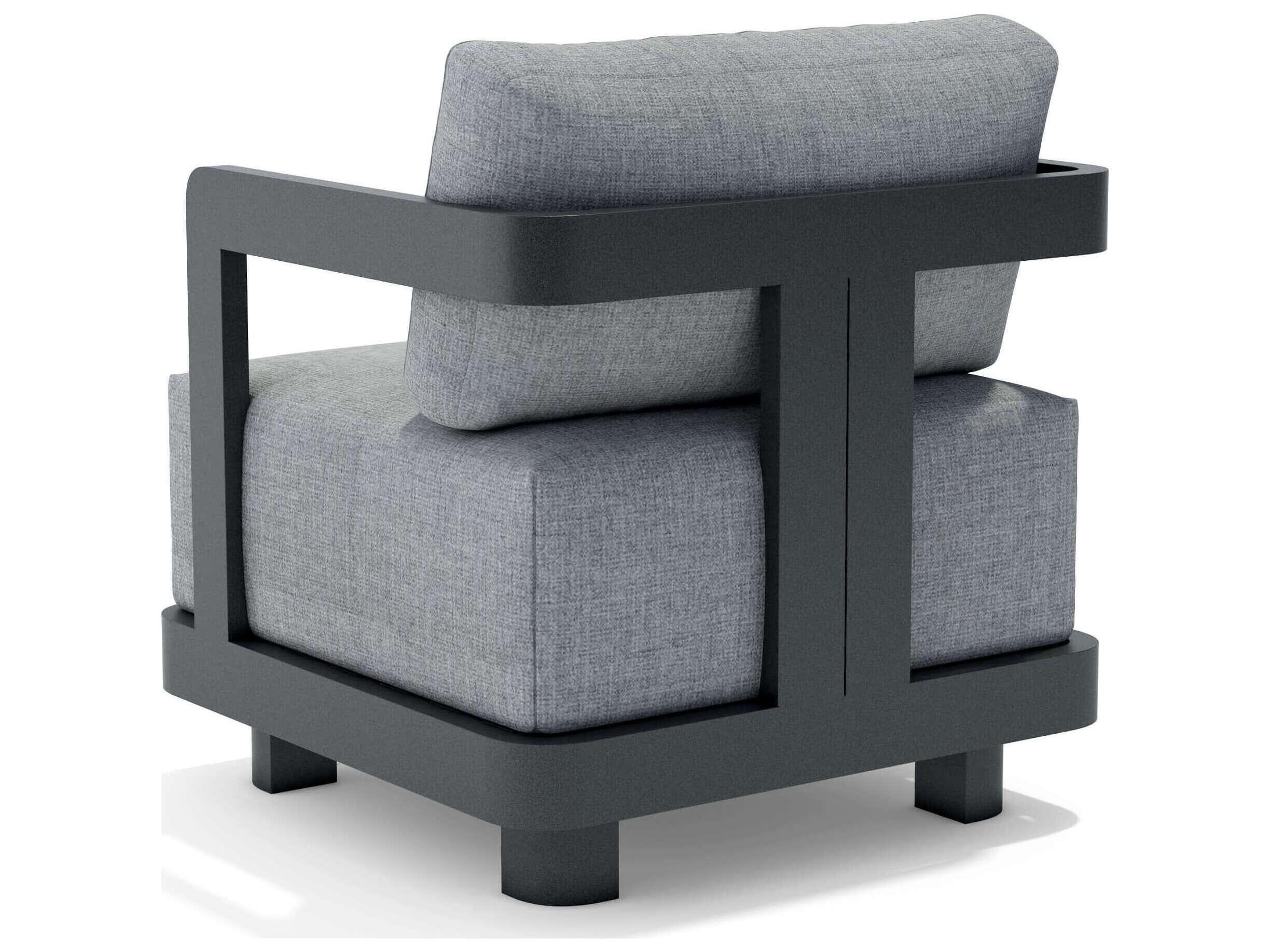 Anderson Teak Granada Aluminum Dark Grey 6 Piece Deep Seating Outdoor Lounge Set