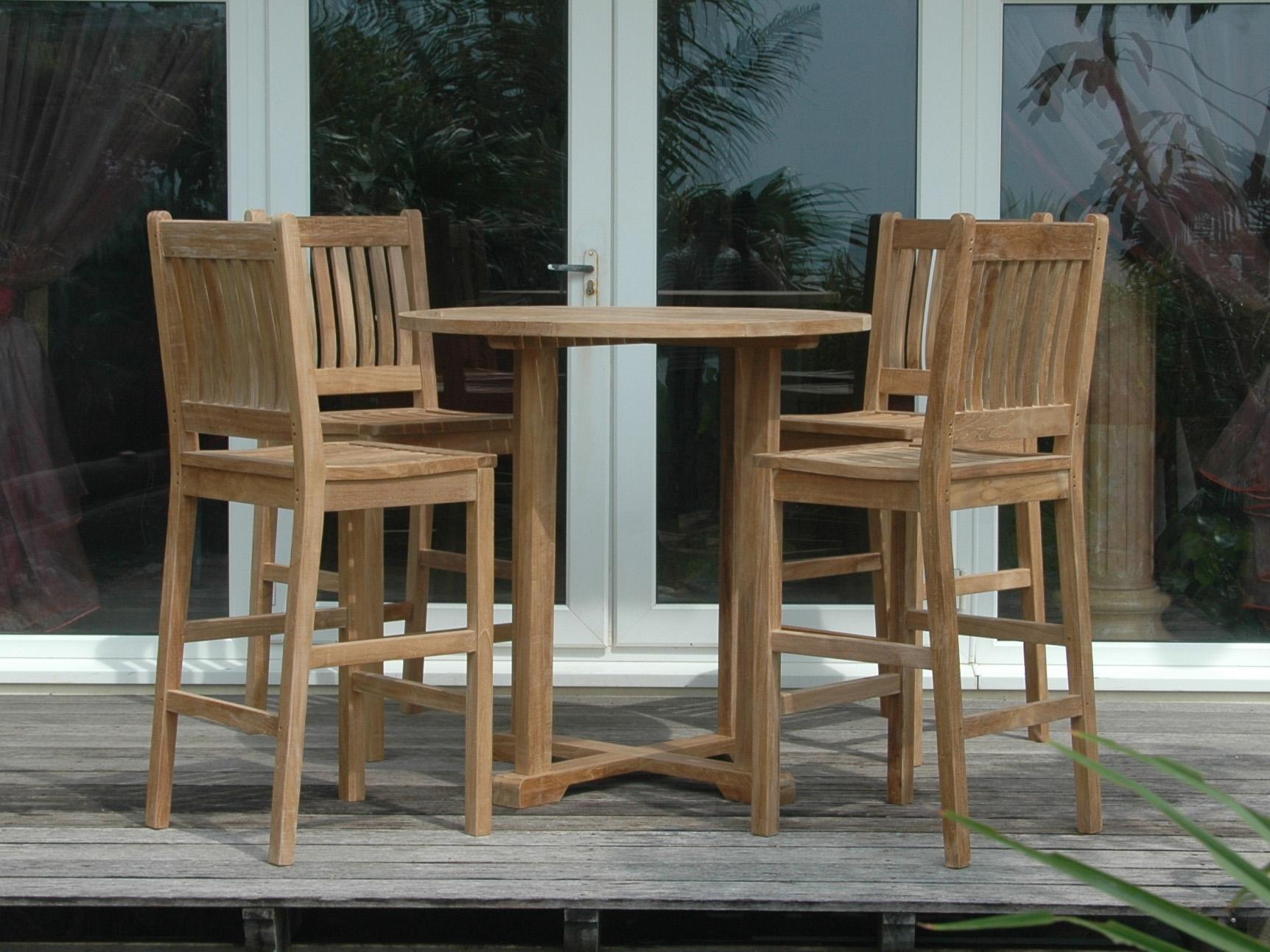 Anderson Teak Bahama Avalon 5-Piece Round Bar Set