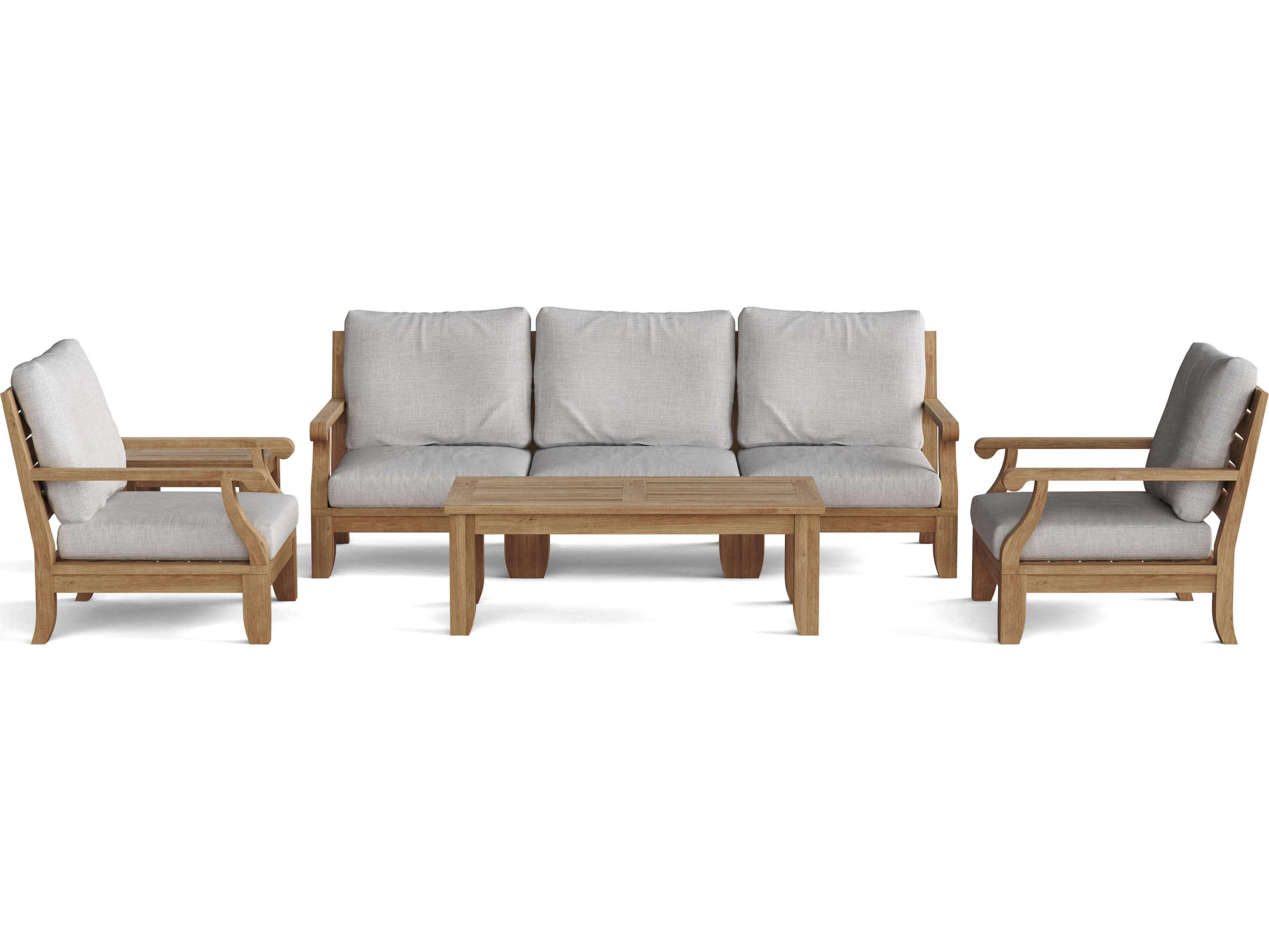 Anderson Teak Riviera Luxe 7-Piece Modular Set With Rectangular Table B