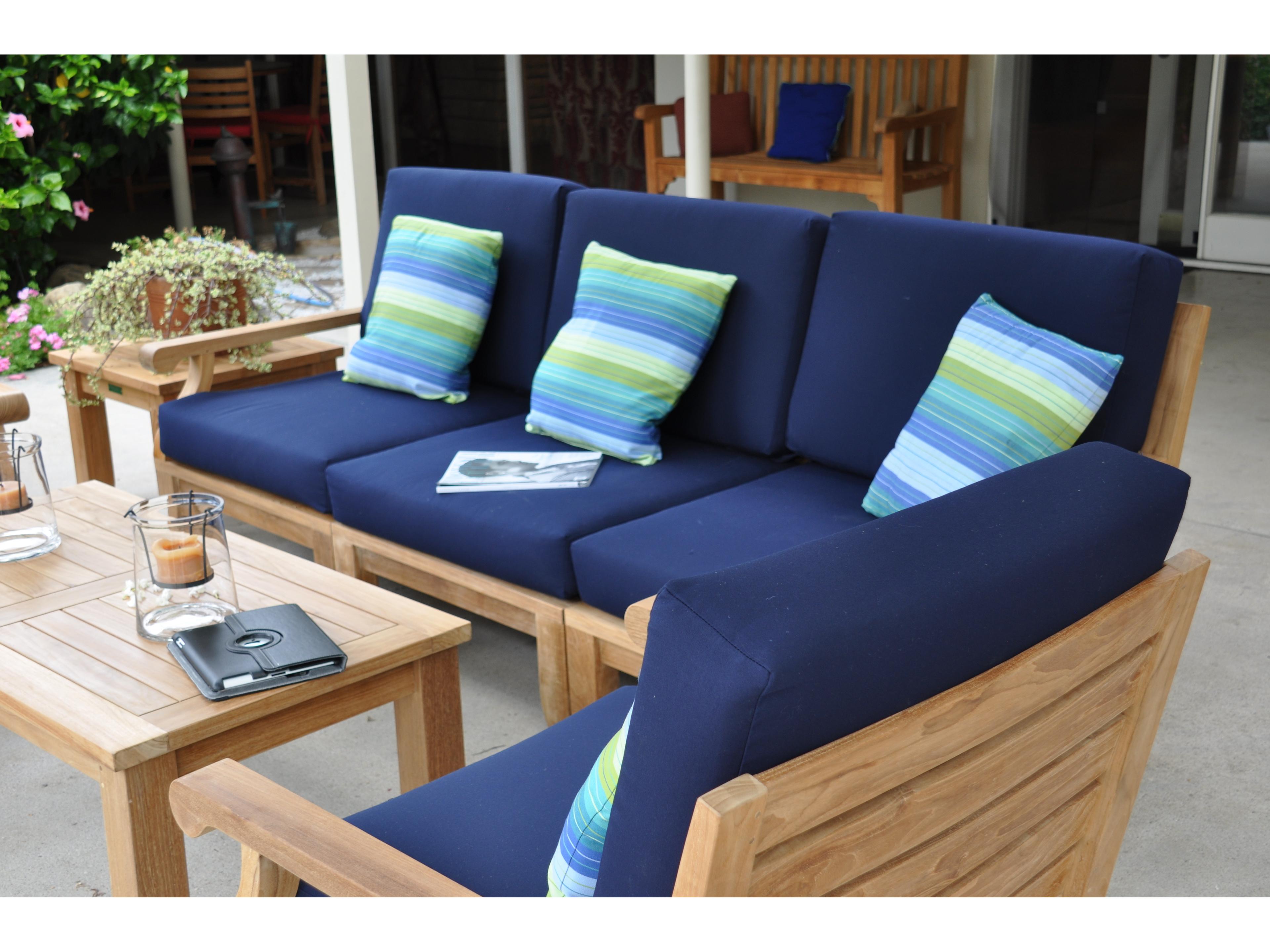 Anderson Teak Riviera Luxe 7-Piece Modular Set With Rectangular Table B