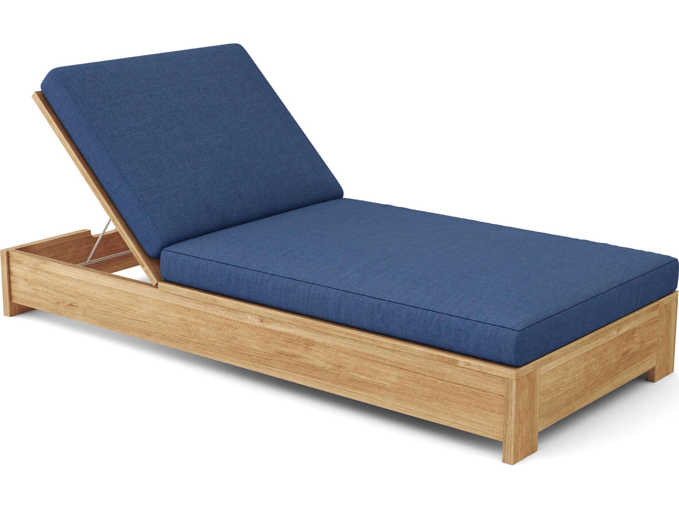 Anderson Teak Madera Deep Seating Teak Sun Outdoor Patio Chaise Lounge