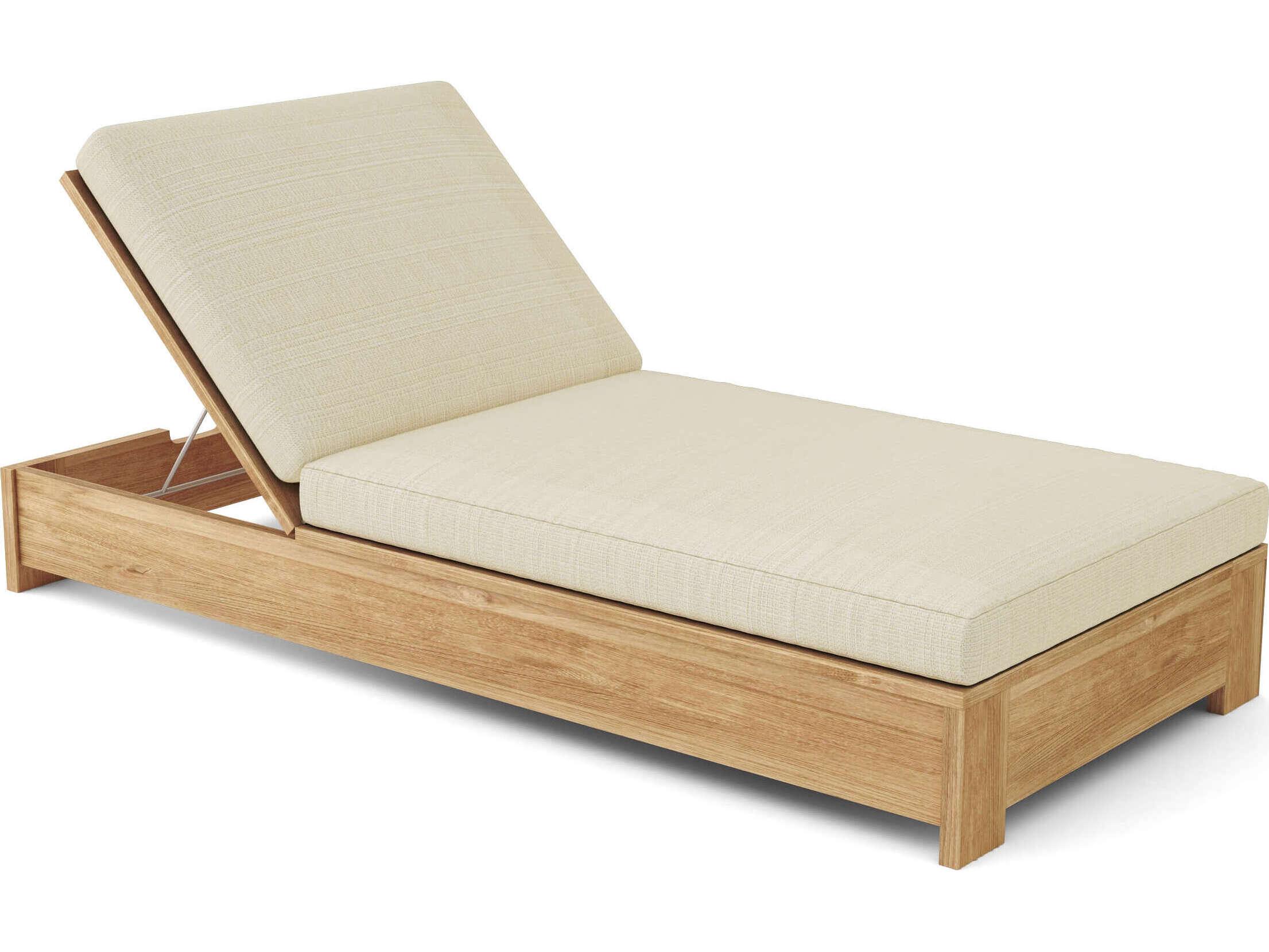 Anderson Teak Madera Deep Seating Teak Sun Outdoor Patio Chaise Lounge