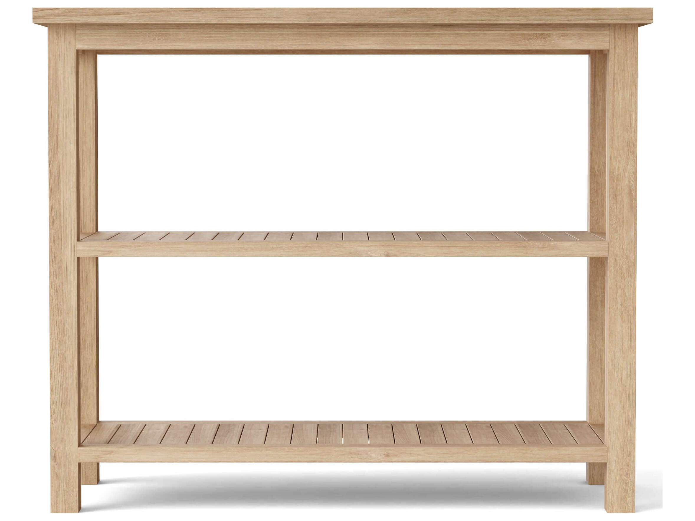 Anderson Teak Towel Console with 2 Shelves Table