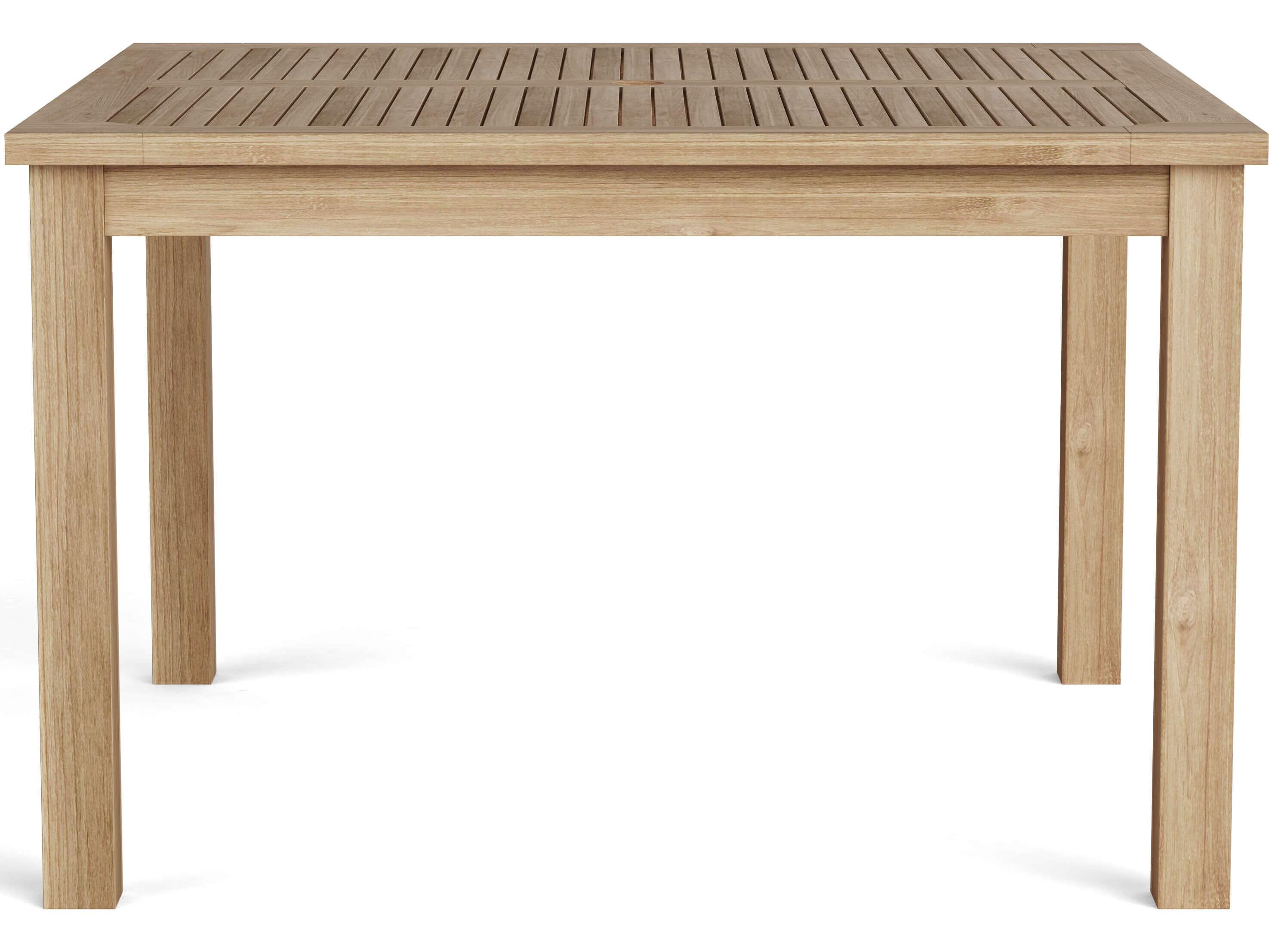 Anderson Teak Windsor Square Small Slat Outdoor Patio Dining Table