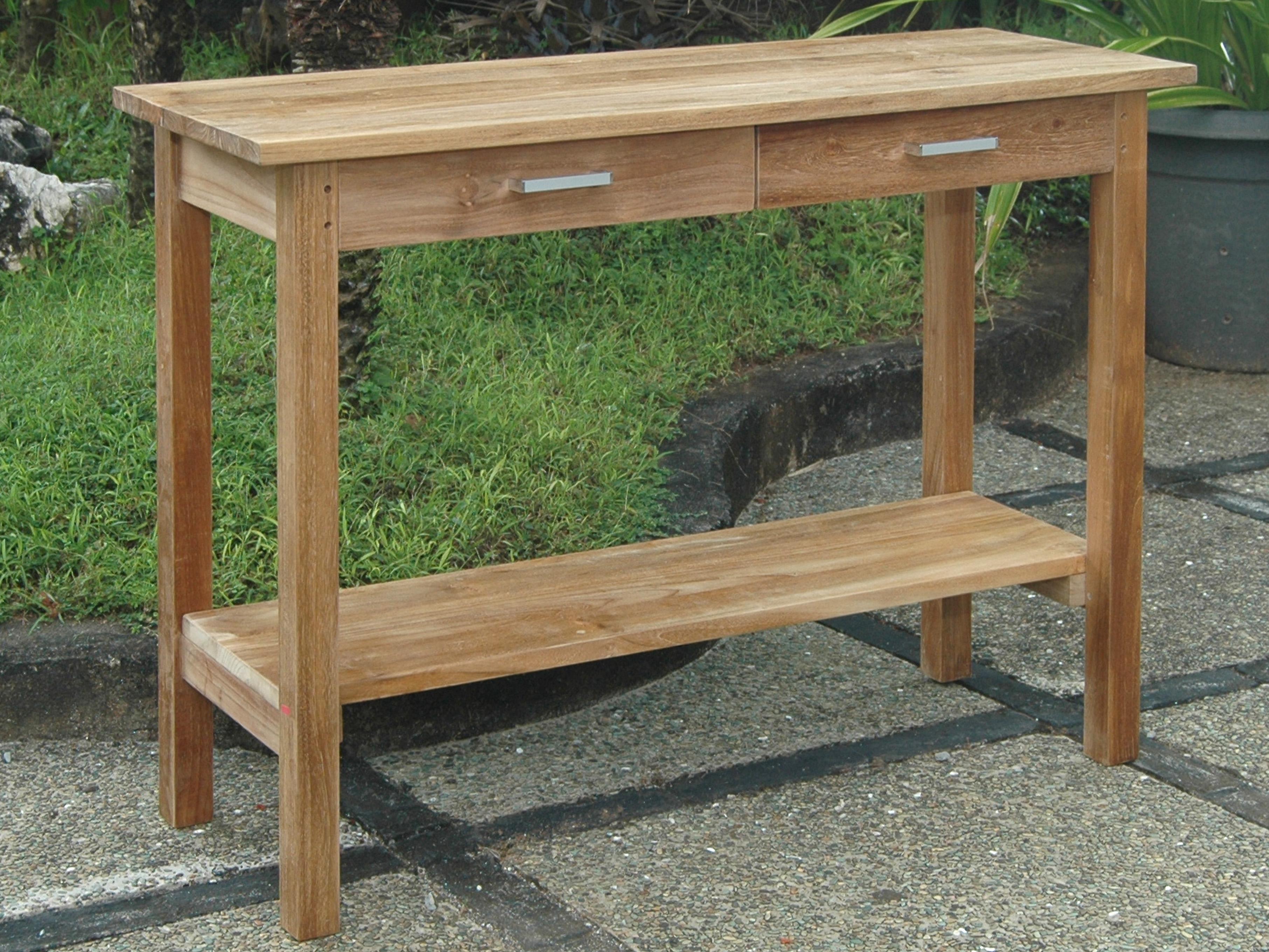 Anderson Teak Windsor Square Small Slat Outdoor Patio Dining Table