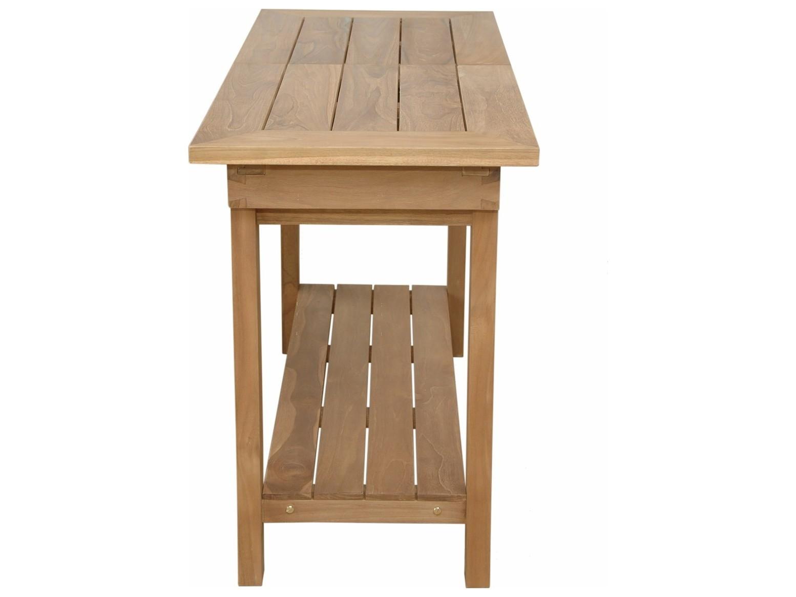 Anderson Teak Nautilus Patio Console Table with Ss Container