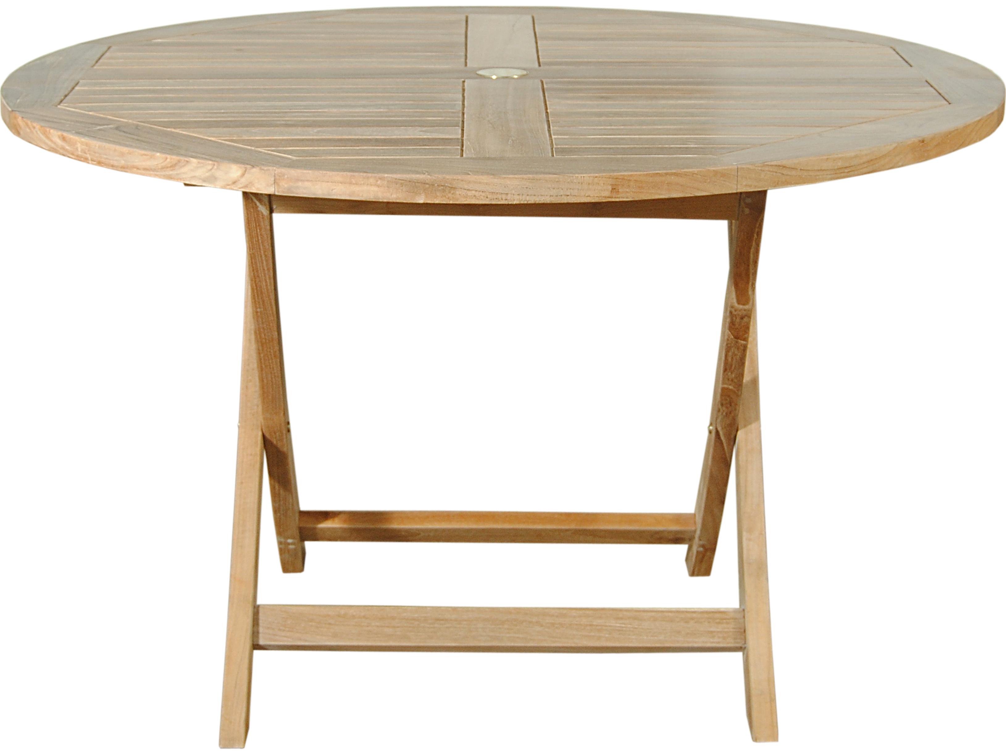 Anderson Teak Bahama Round Folding Table