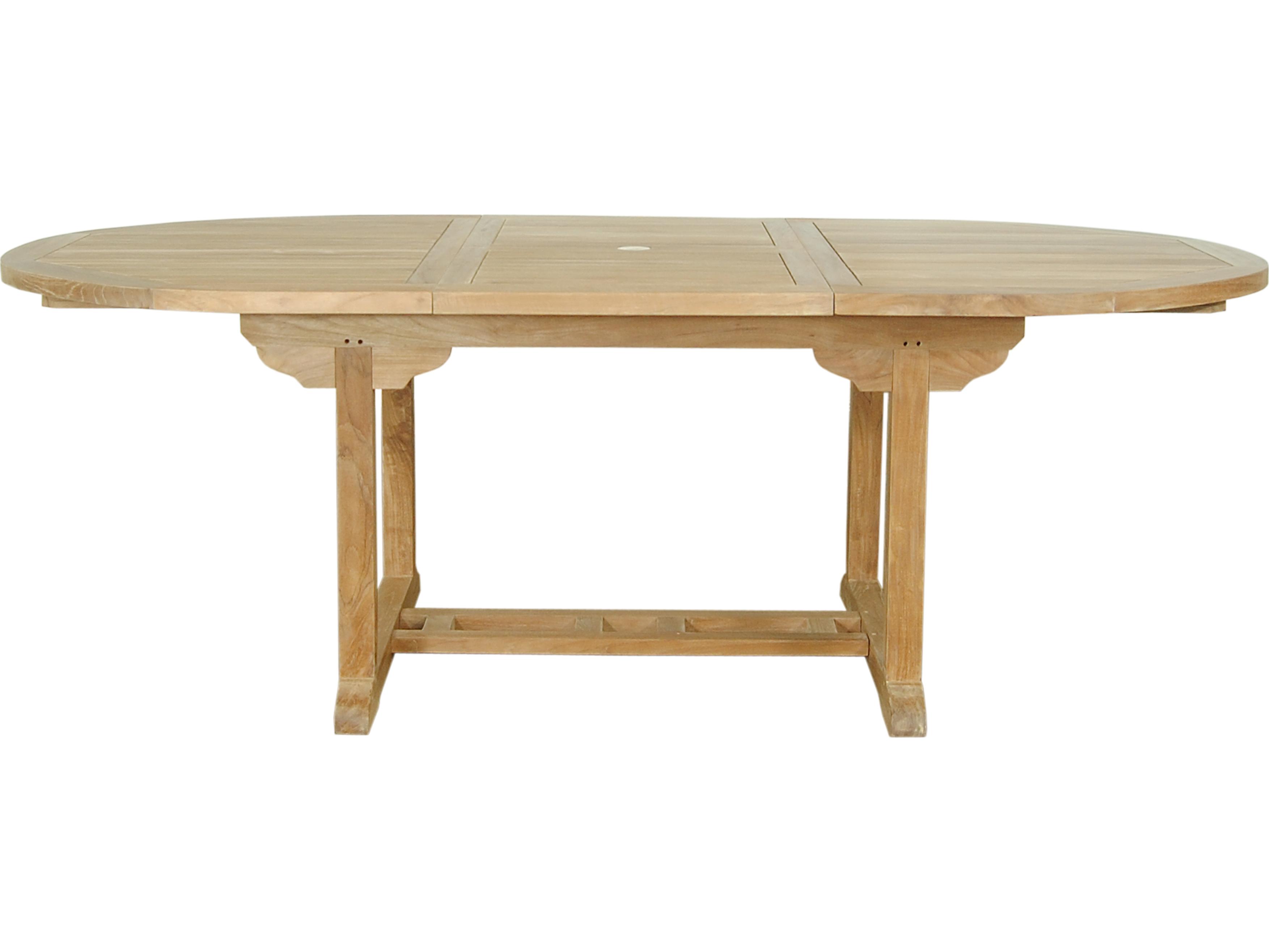 Anderson Teak Bahama Oval Extendable Table Extra Thick Wood
