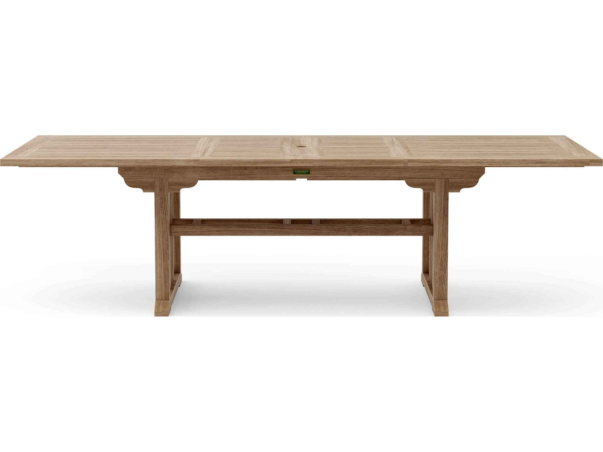 Anderson Teak Sahara Rectangular Double Extendable Table