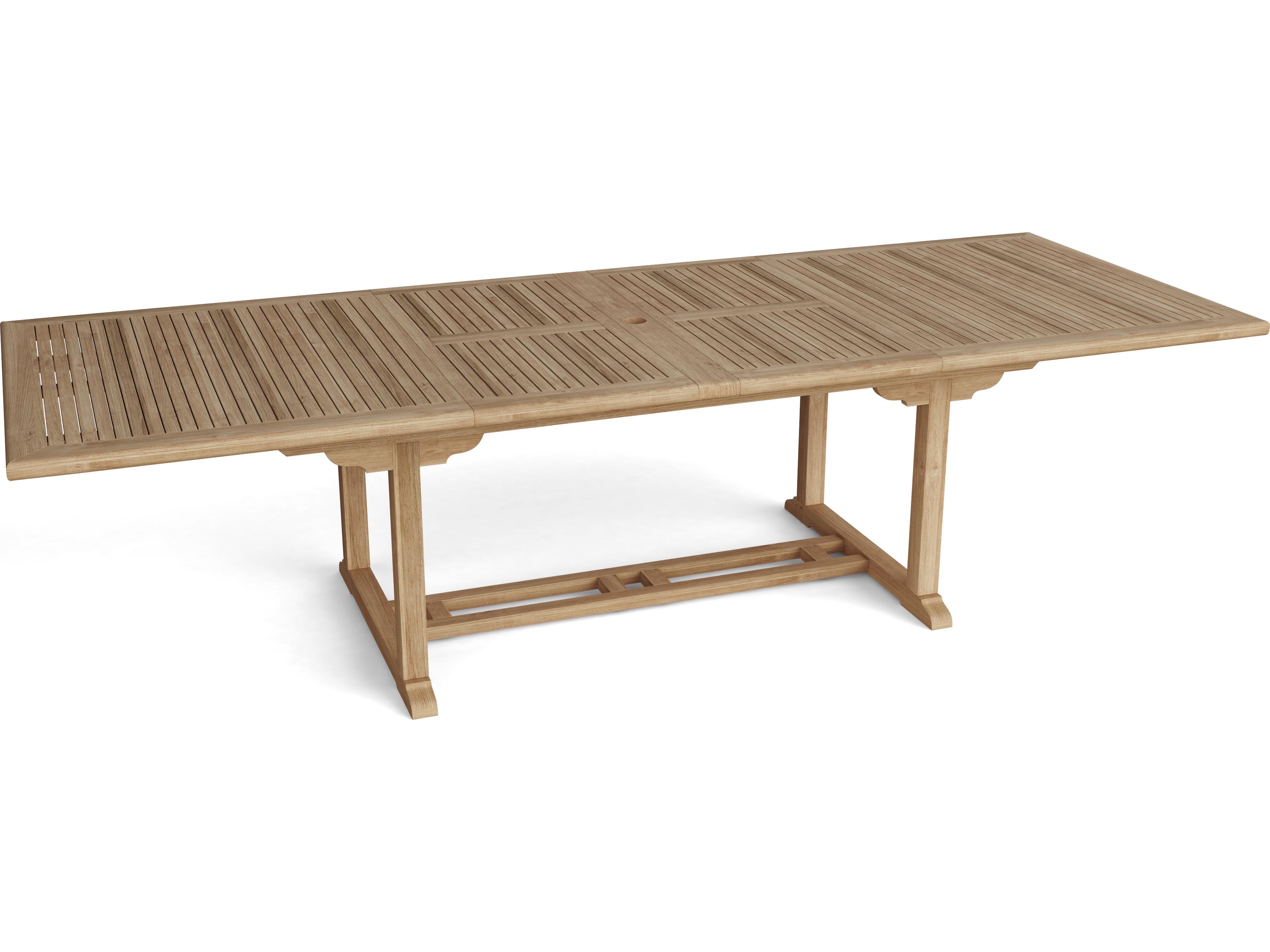 Anderson Teak Valencia Rectangular Table with Double Extensions