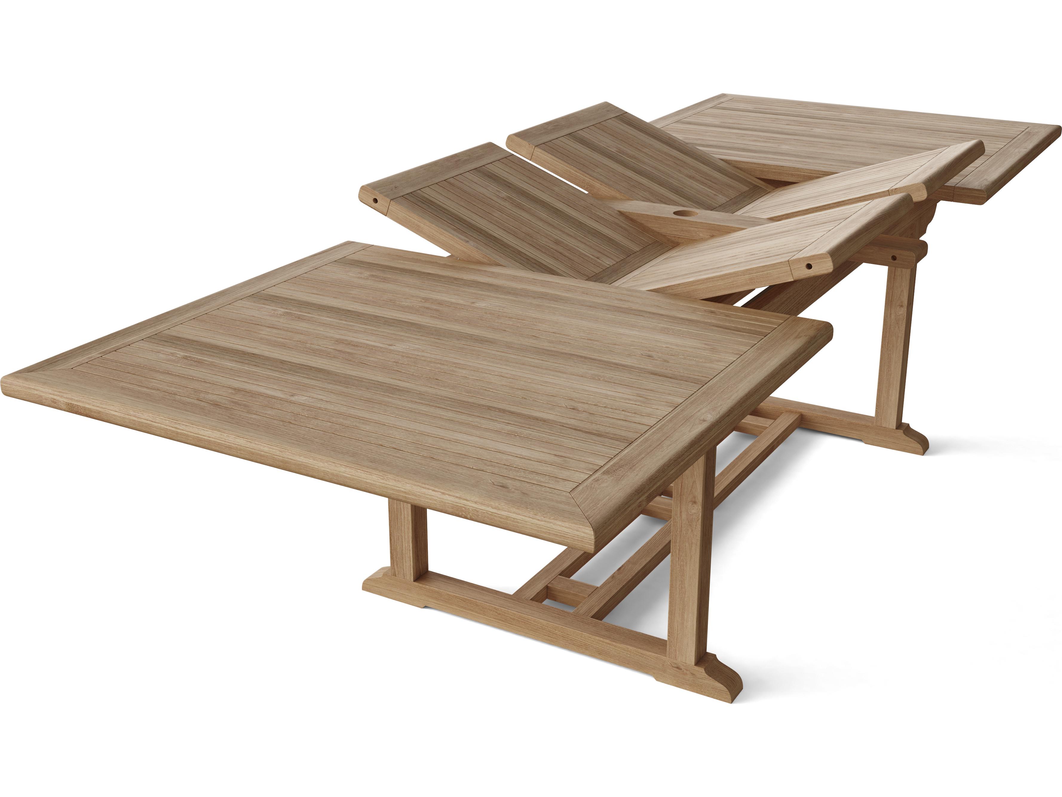 Anderson Teak Valencia Rectangular Table with Double Extensions