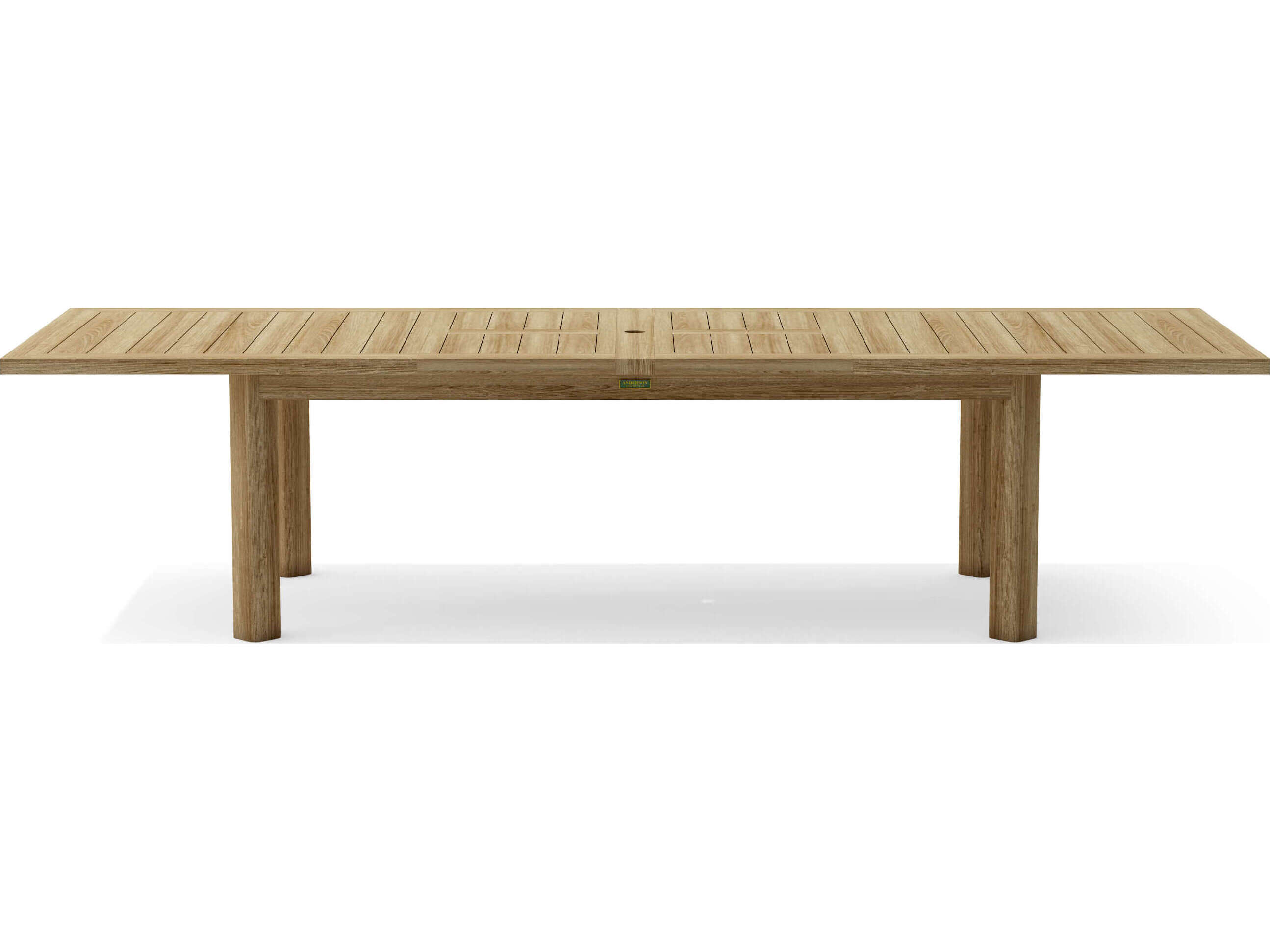 Anderson Teak Chelsea Rectangular Umbrella Hole Dining Table