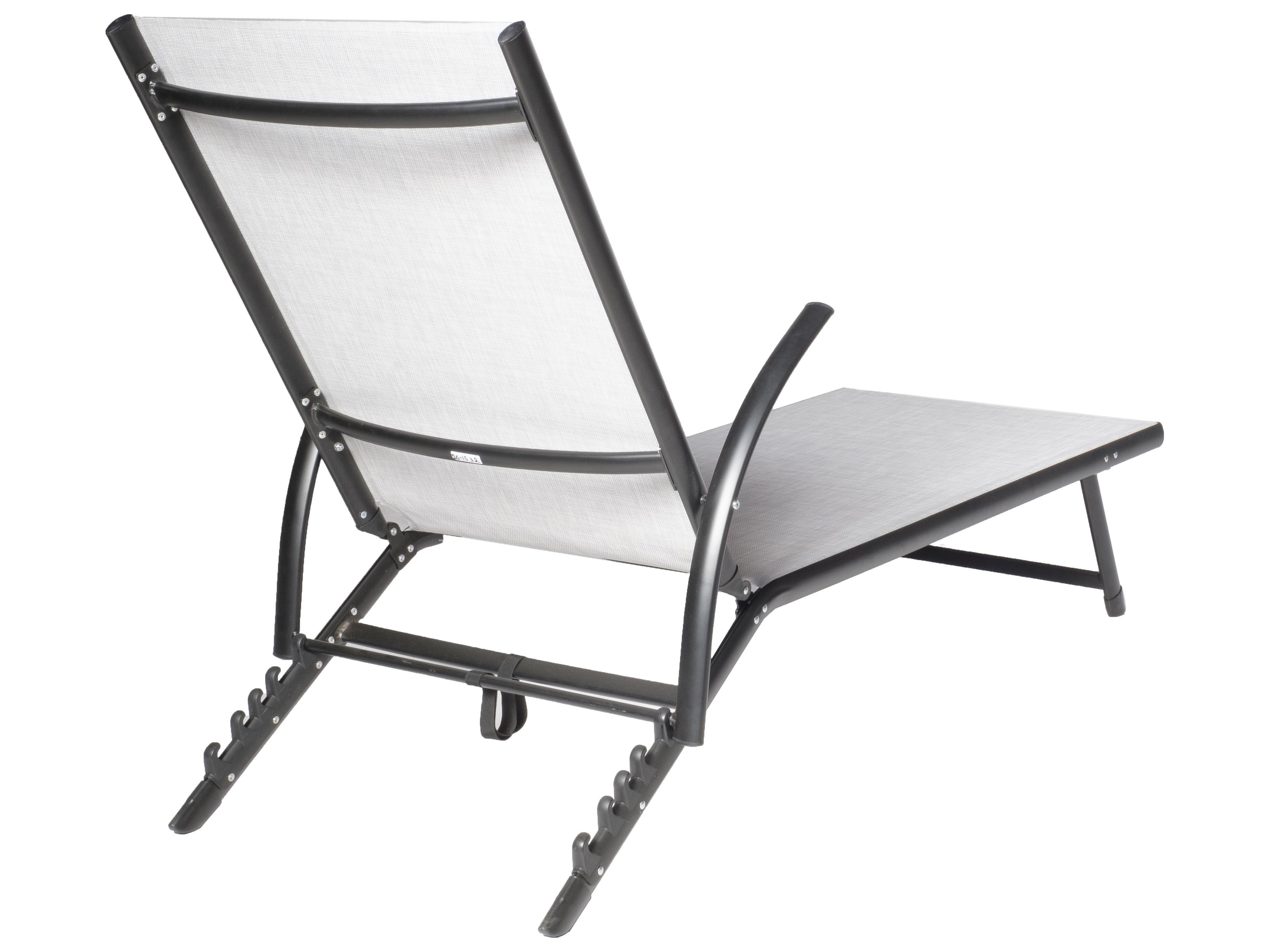 Alfresco Home Oceanview Soho Black Aluminum Patio Chaise Lounge
