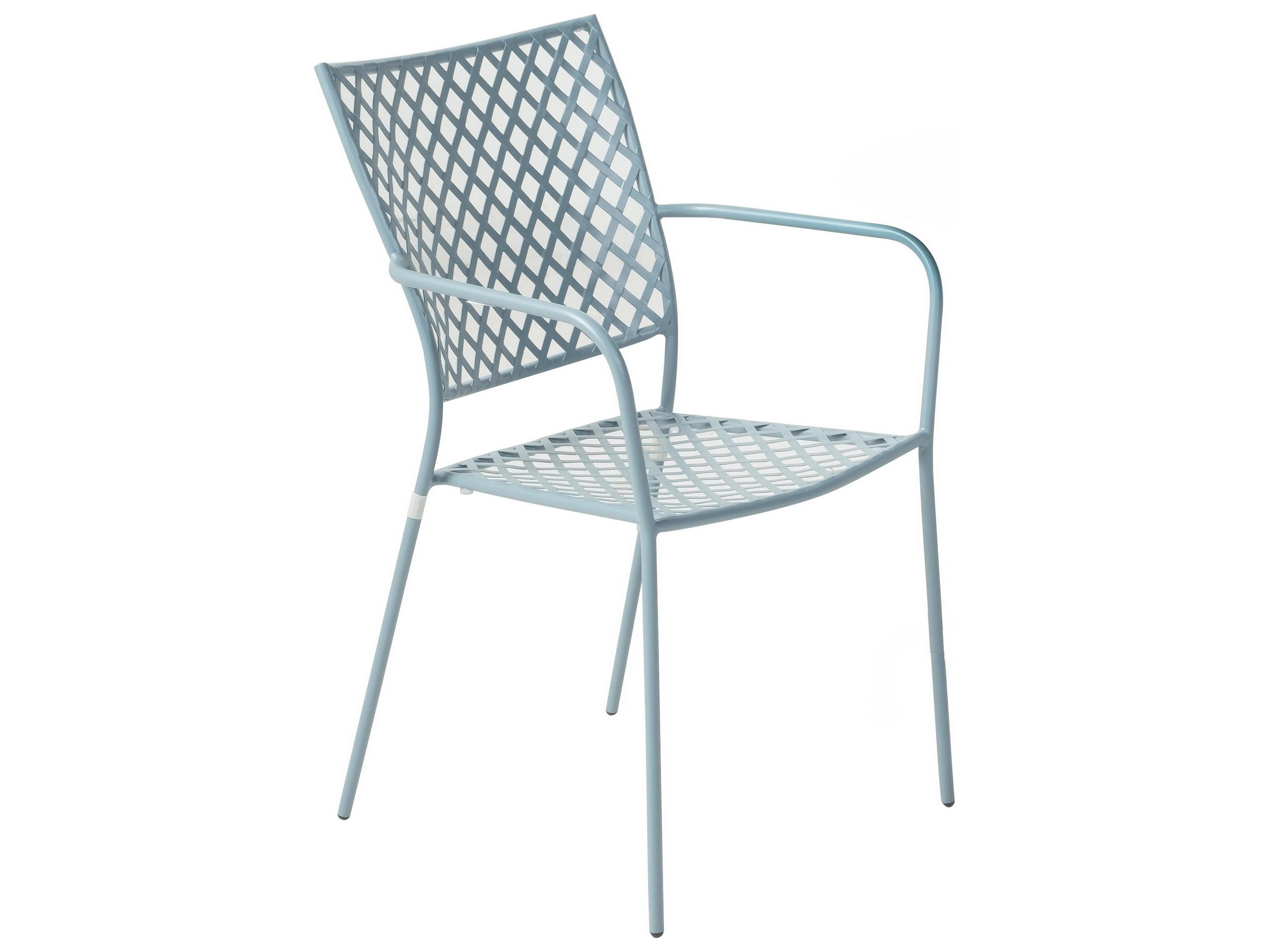 Alfresco Home Martini Steel Cielo Blue Bistro Chair