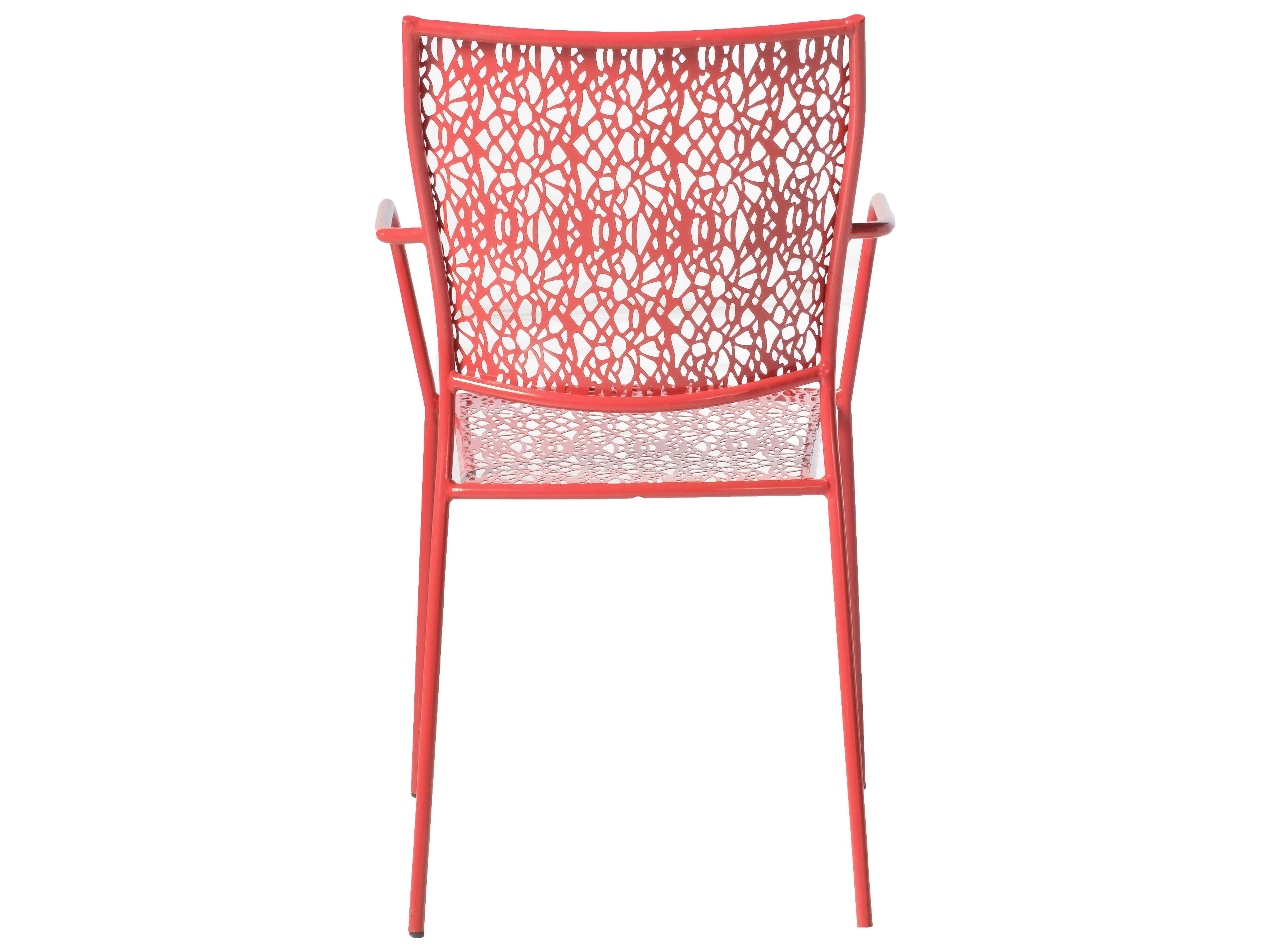 Alfresco Home Martini Cherry Pie Wrought Iron Patio Dining Chair