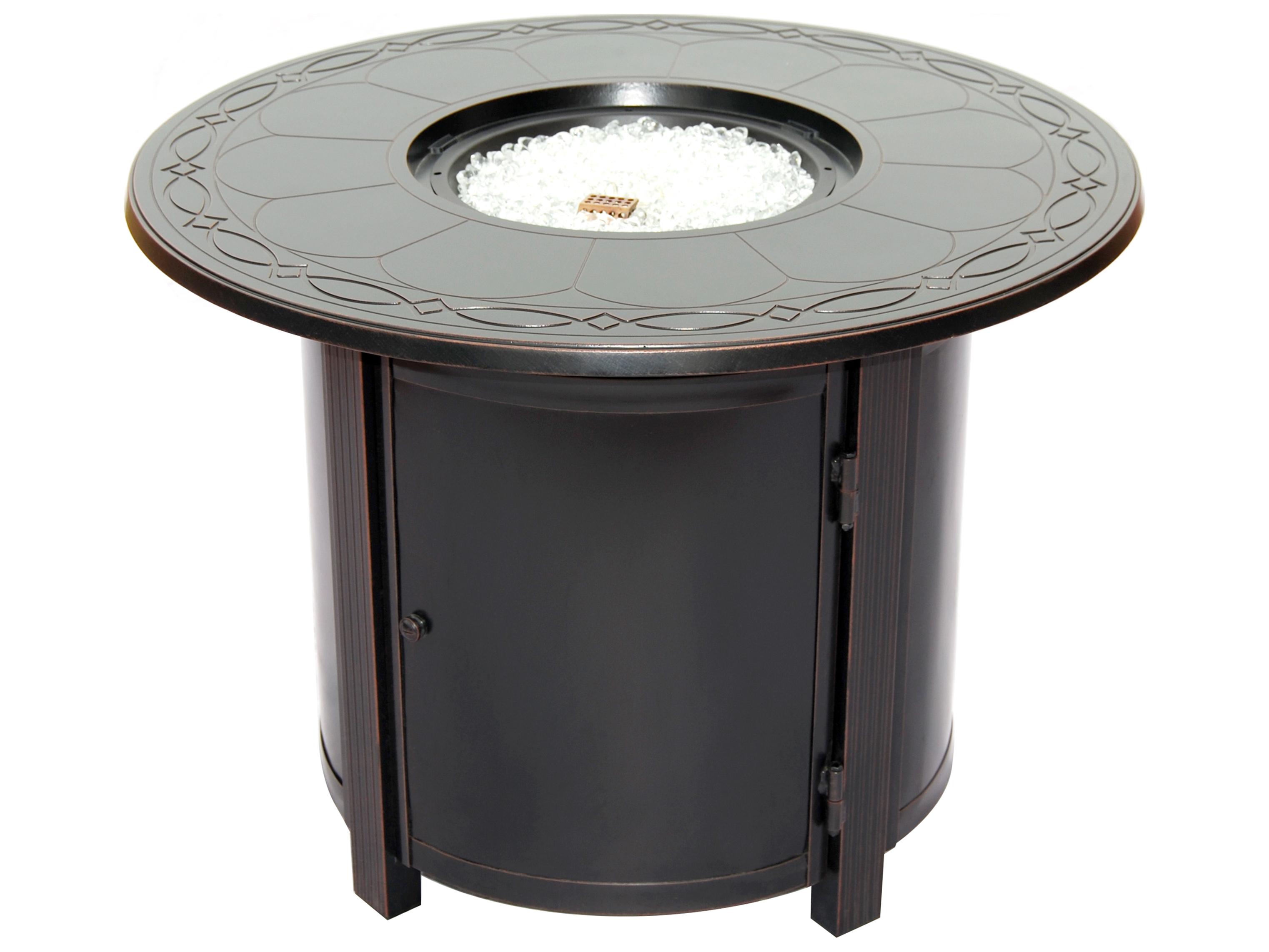 Alfresco Home Hartwick Topaz Cast Aluminum Round Outdoor Fire Pit Table