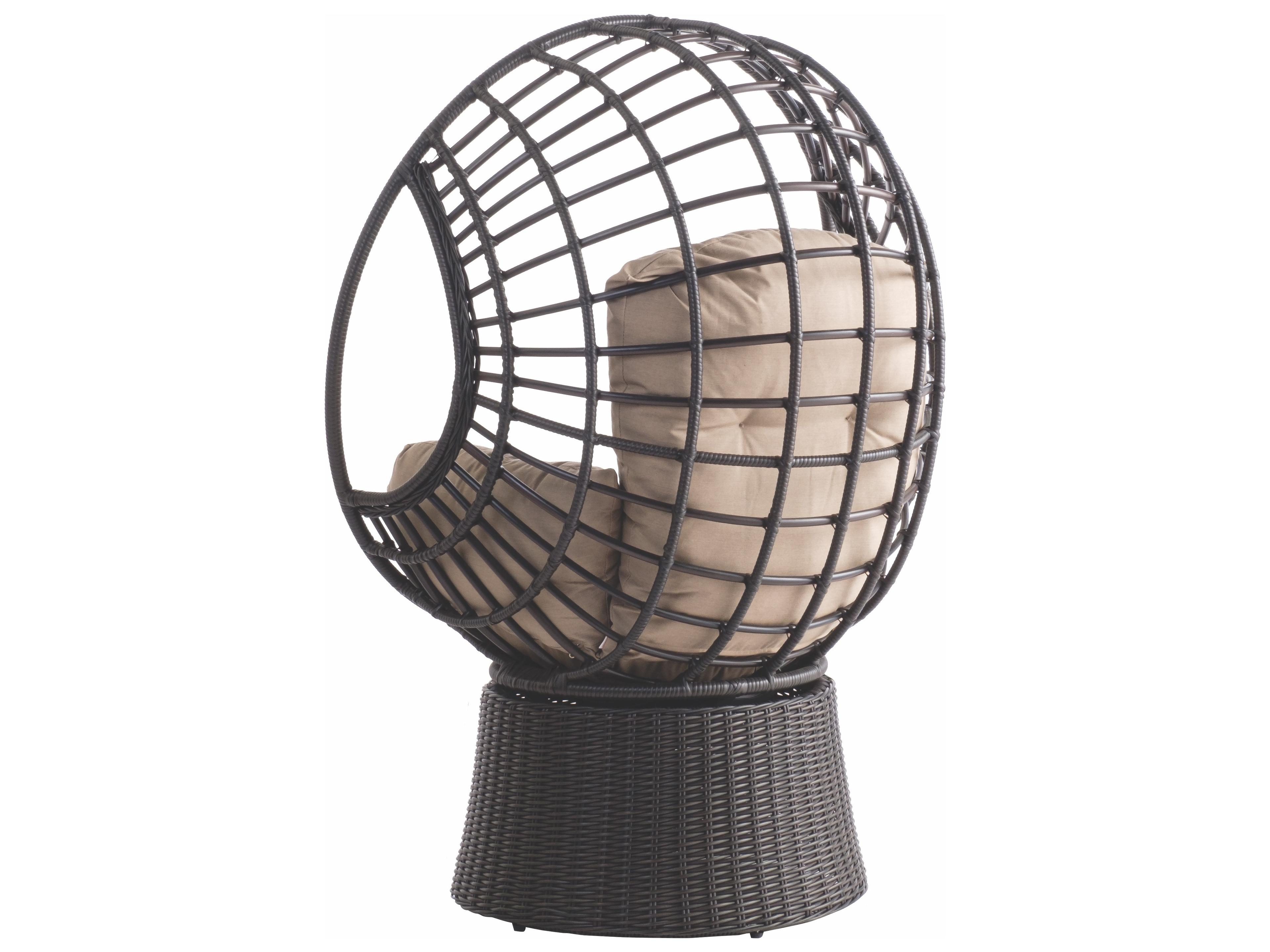 Alfresco Home Nadine Wicker Swivel Patio Lounge Chair