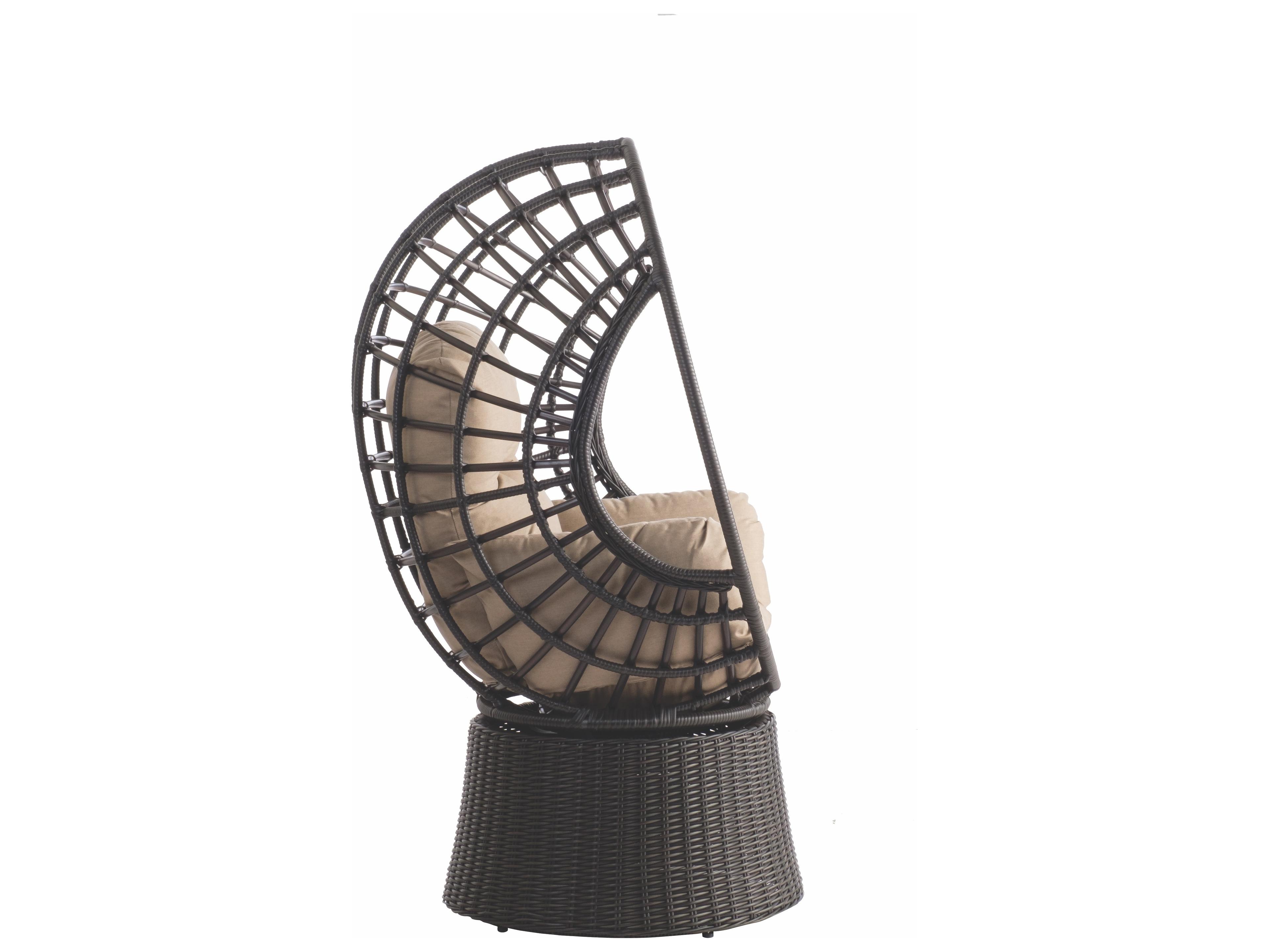 Alfresco Home Nadine Wicker Swivel Patio Lounge Chair