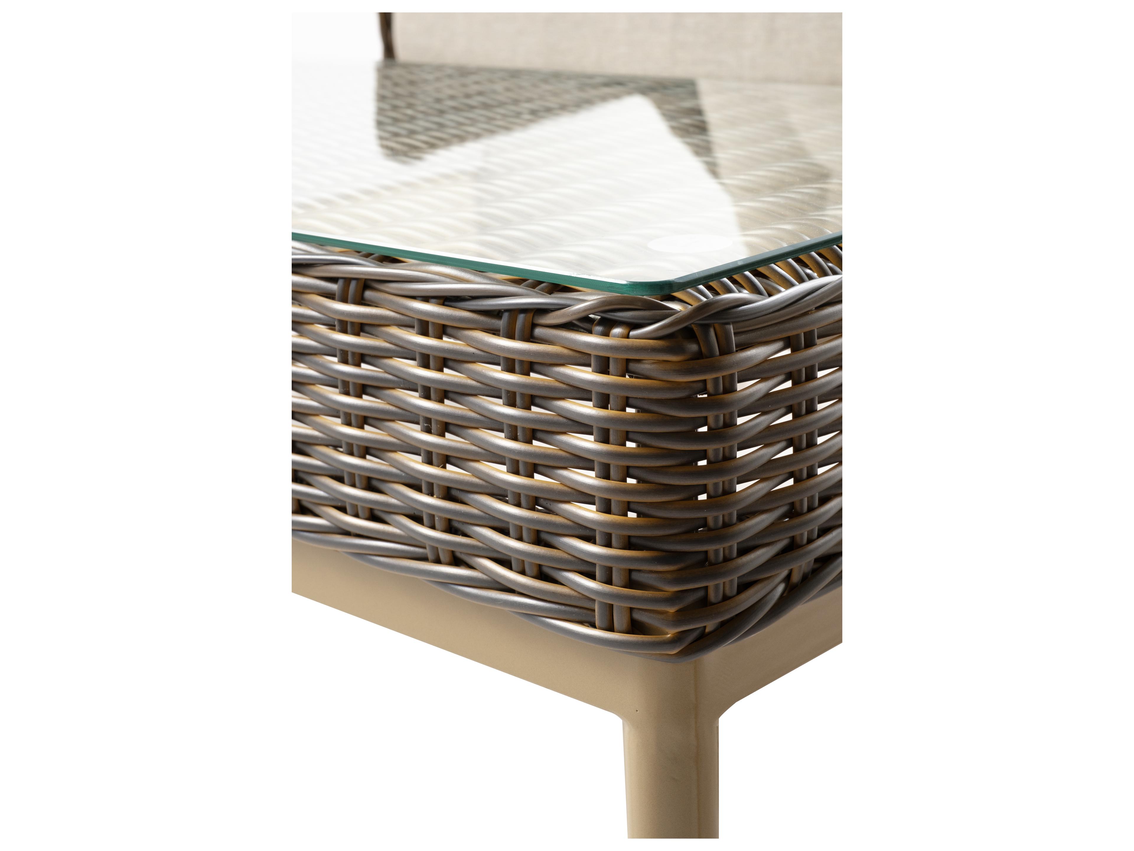 Alfresco Home Eva Brown Wicker Loveseat Set