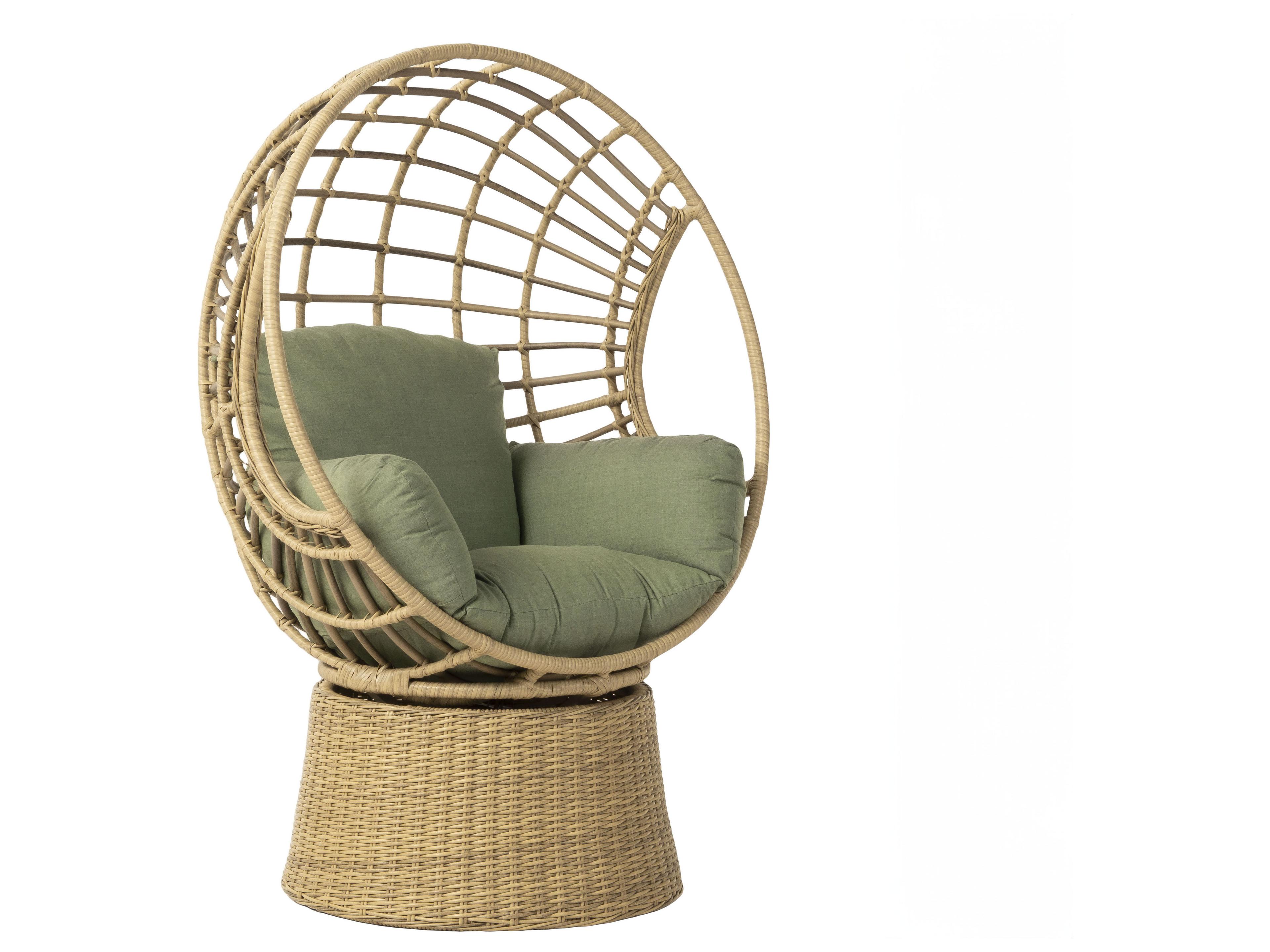 Alfresco Home Nadine Wicker Swivel Outdoor Lounge Chair