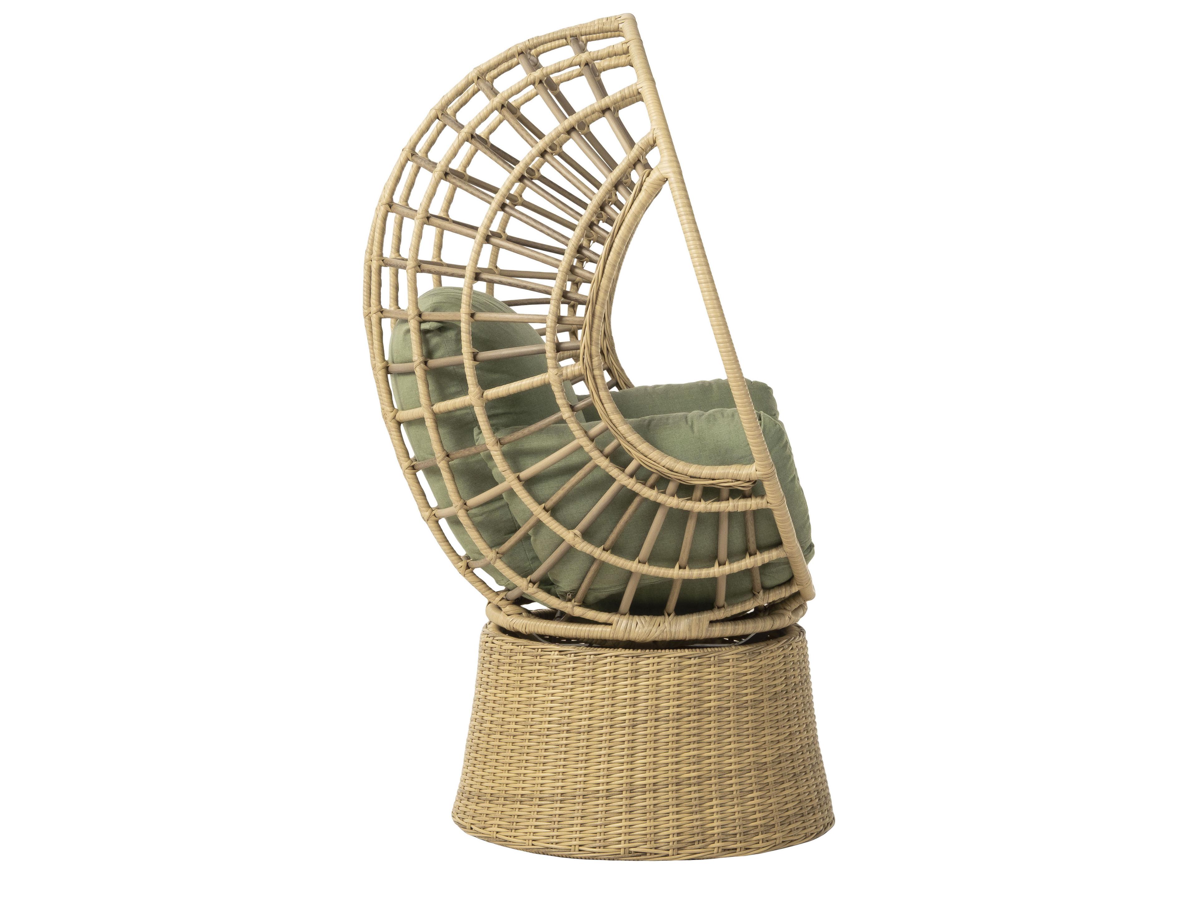 Alfresco Home Nadine Wicker Swivel Outdoor Lounge Chair