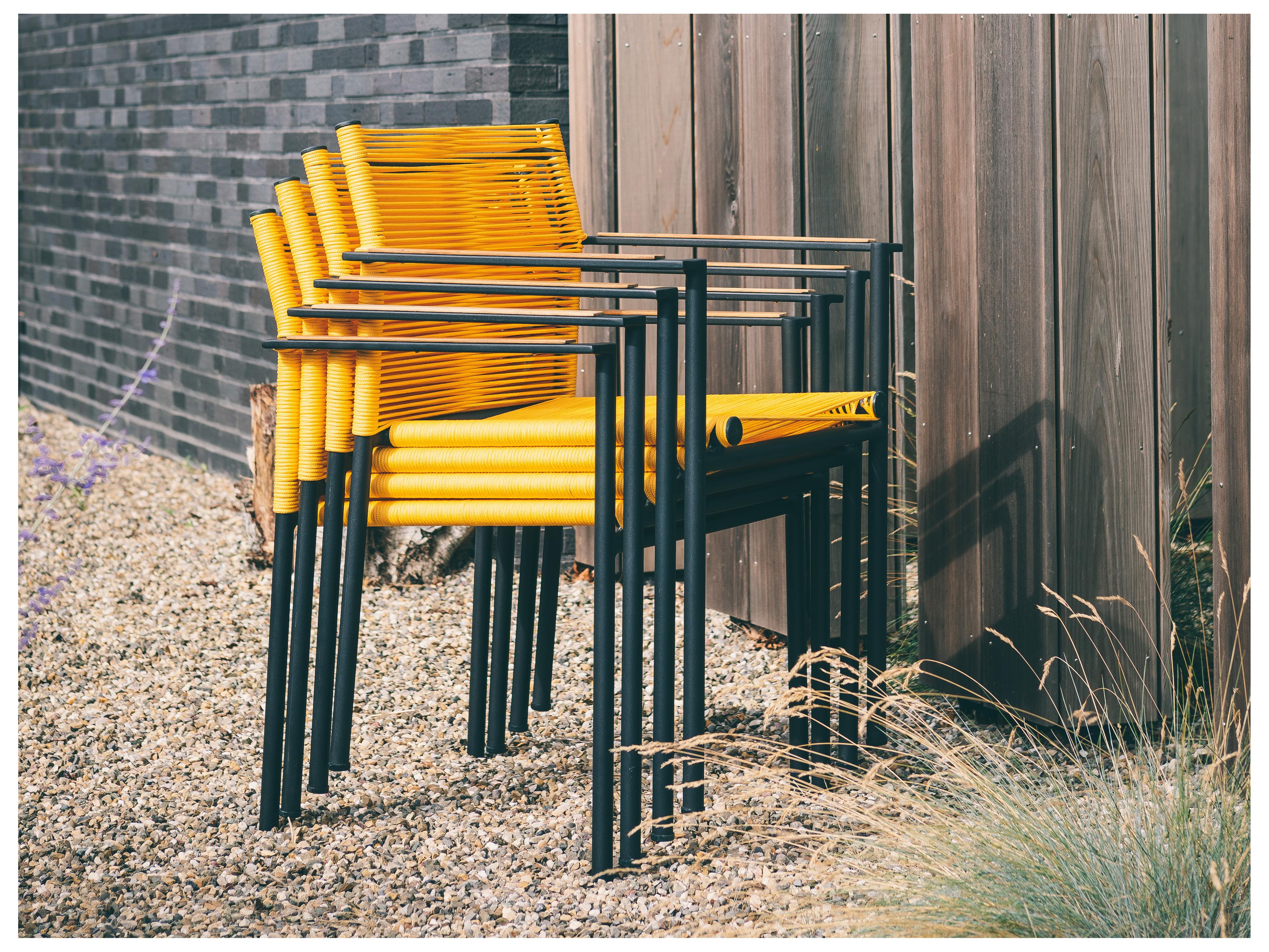 Alfresco Home Jakarta Lemon Wicker Patio Dining Chair