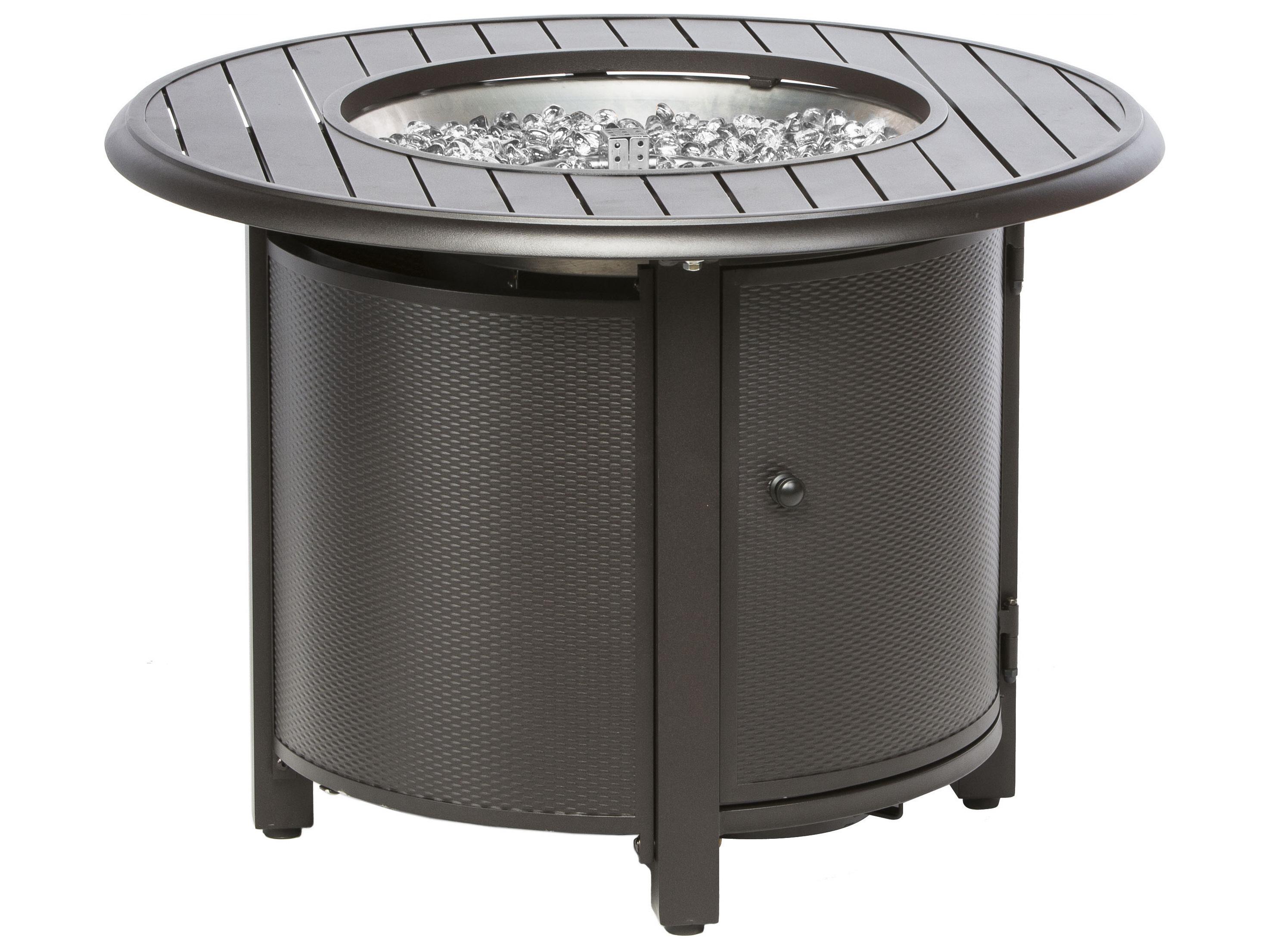 Alfresco Home Bay Ridge Blacksmith Round Patio Fire Pit Table