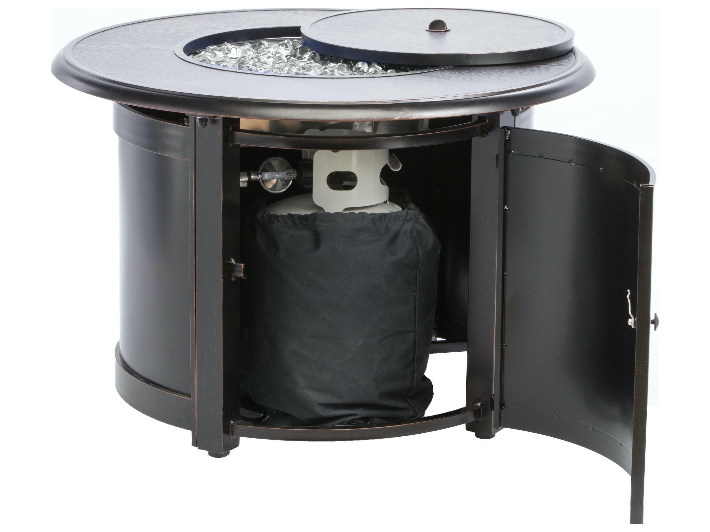 Alfresco Home Manchester Blacksmith Round Outdoor Patio Fire Pit Table