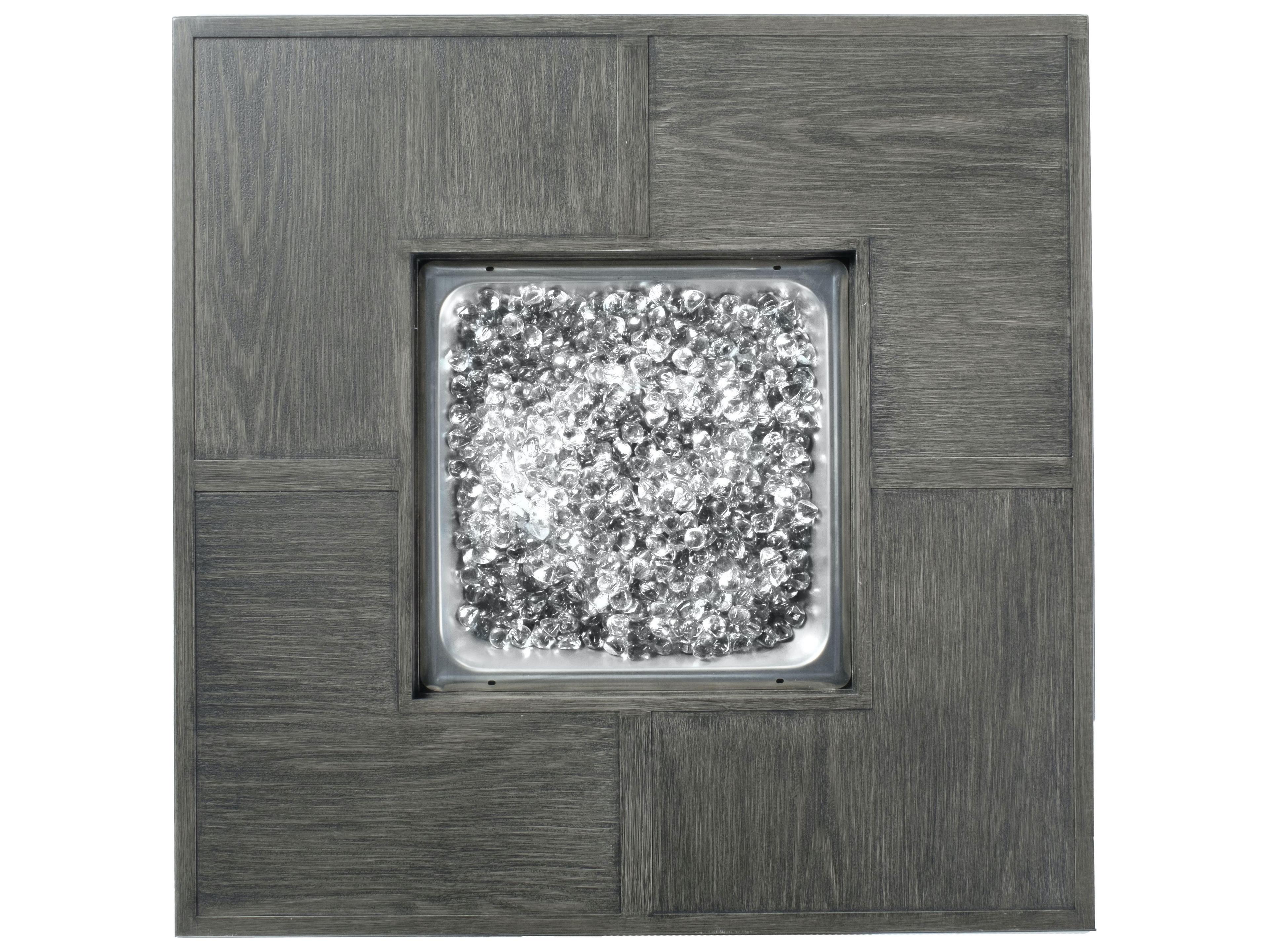 Alfresco Home Cheyenne Blacksmith Cast Aluminum Square Patio Fire Pit Table