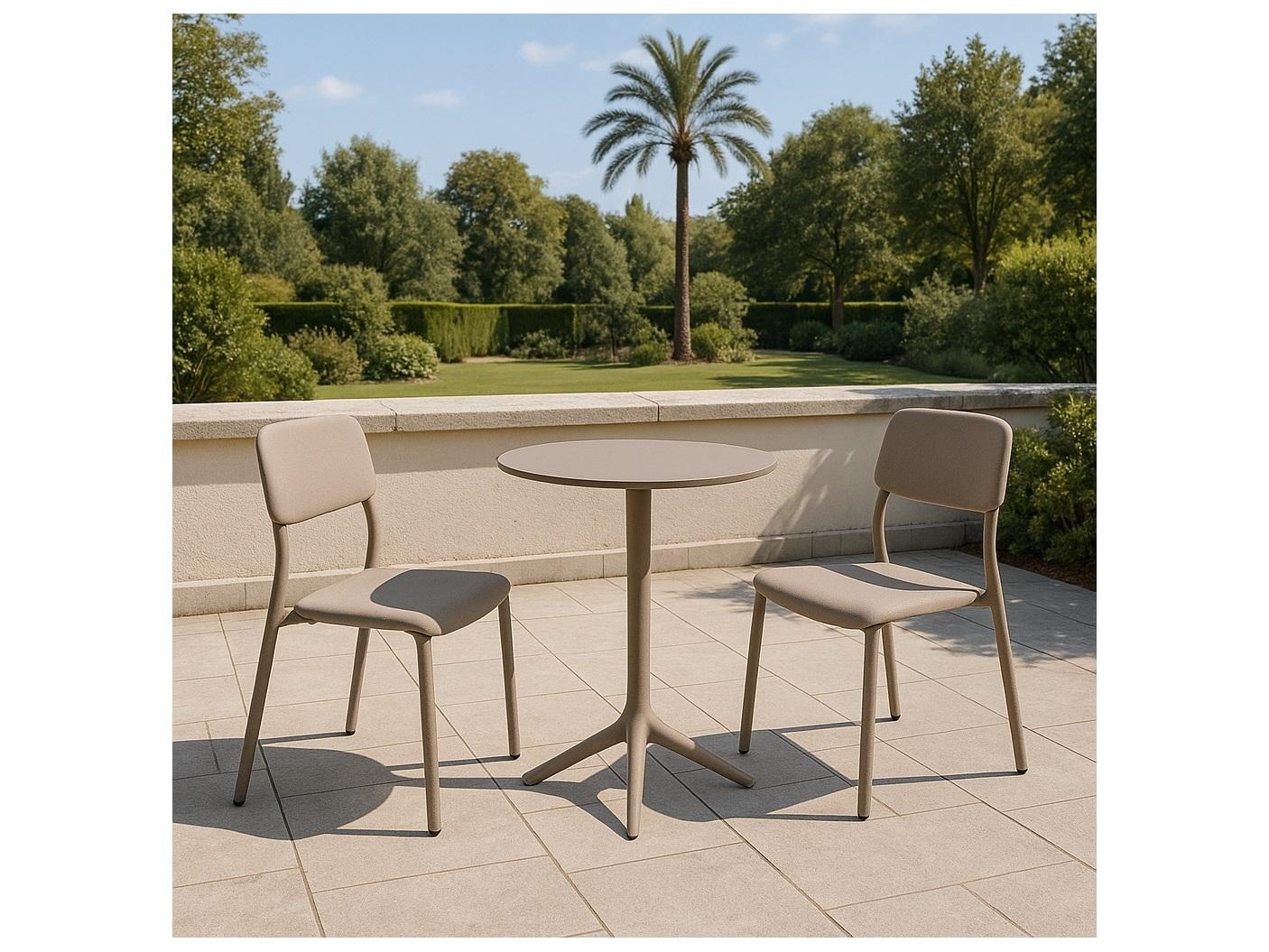 Alfresco Home Taupe Recycled Plastic Dining Set