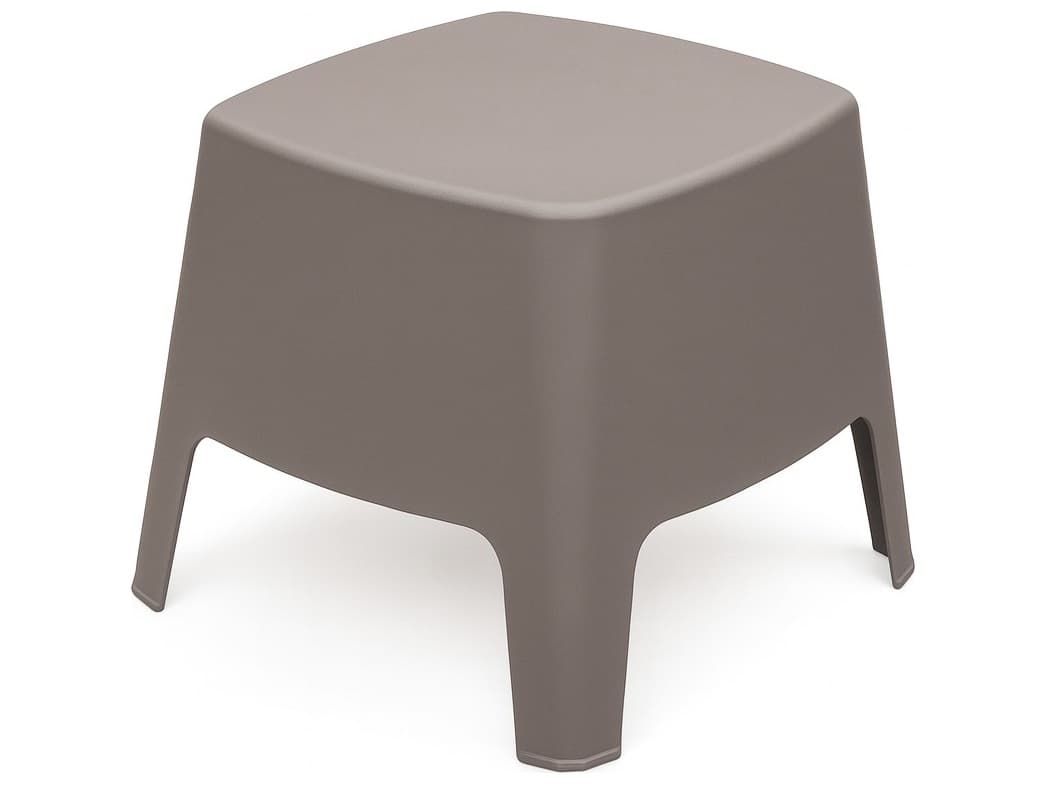 Alfresco Home Taupe Recycled Plastic Square End Table