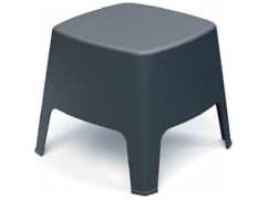 Alfresco Home Charcoal Recycled Plastic Square End Table