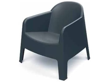 Alfresco Home Charcoal Recycled Plastic Lounge Chair